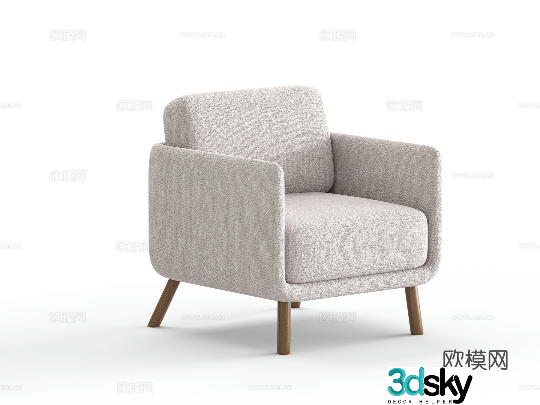 Single chair leisure chair 3d model