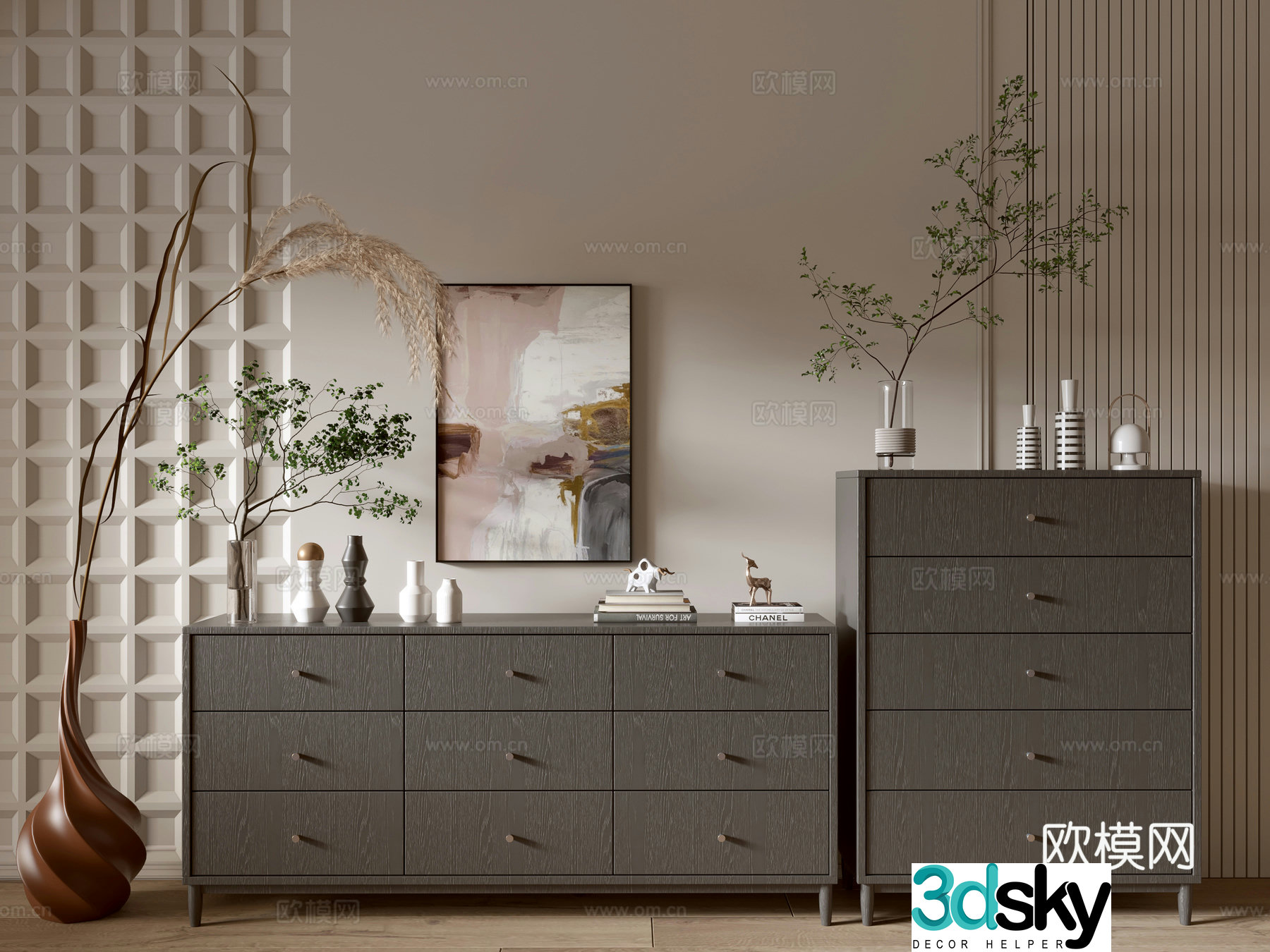 Modern black porch cabinet sideboard cabinet balcony cabinet storage cabinet entrance porch cabinet 3D model