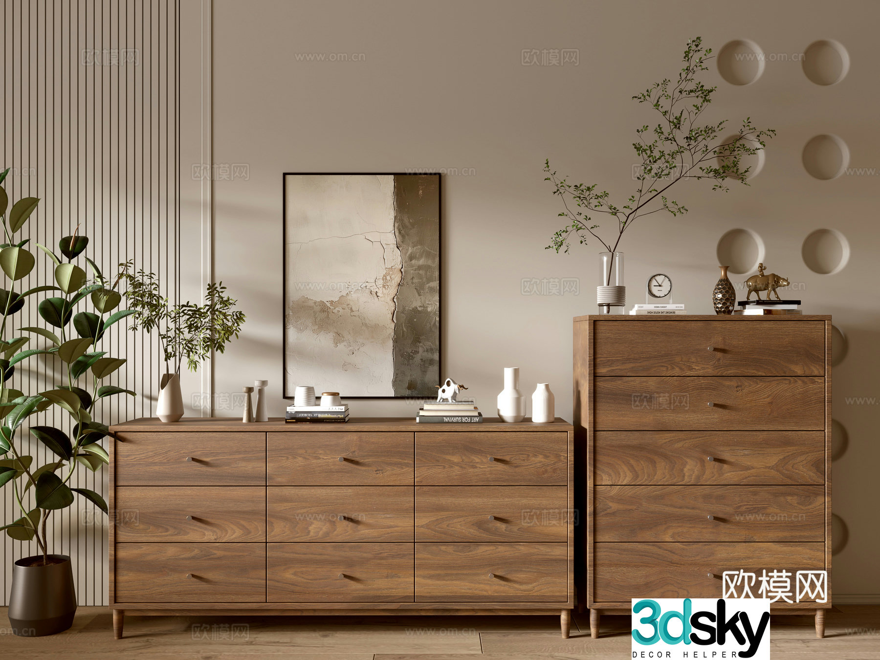 Modern wood grain cabinet minimalist wind cabinet whole cabinet sideboard cabinet balcony cabinet storage cabinet 3d model