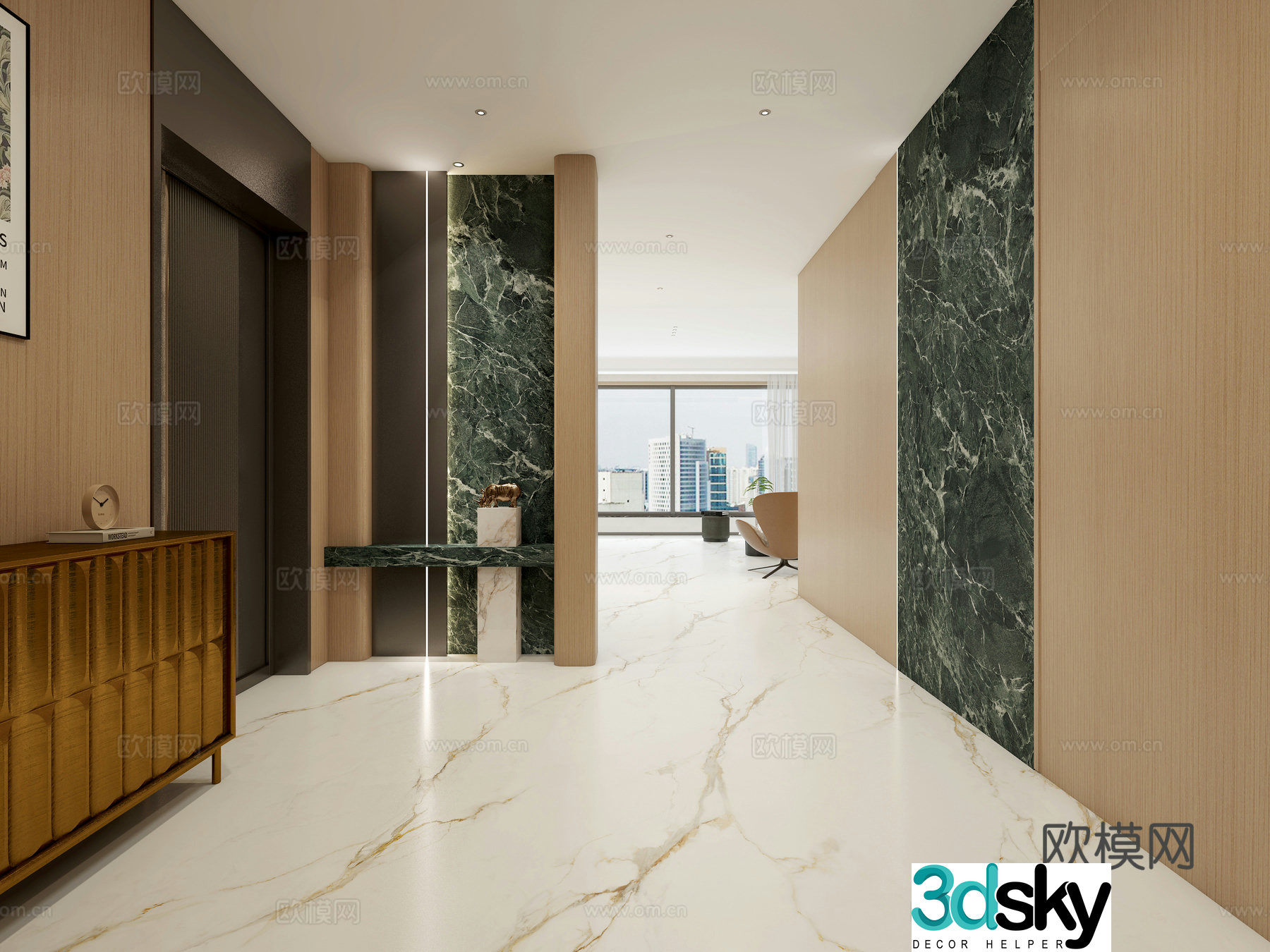 Modern entrance 3D model
