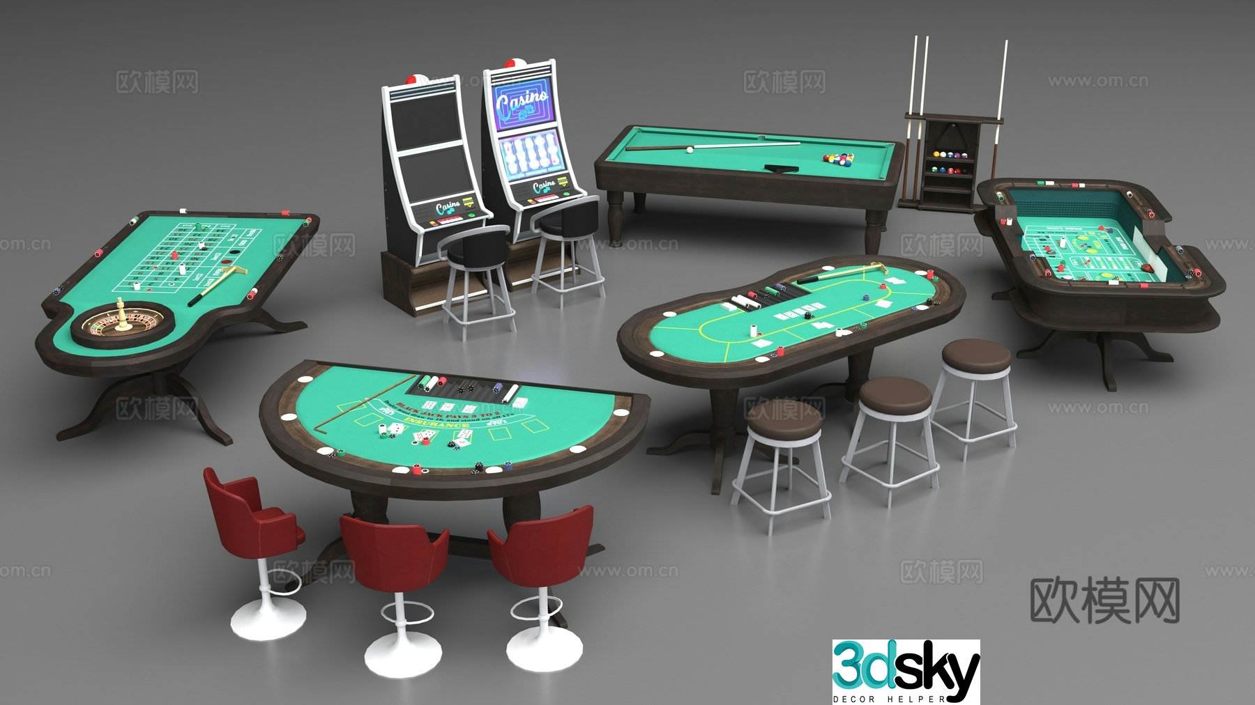 Casino props 3d model