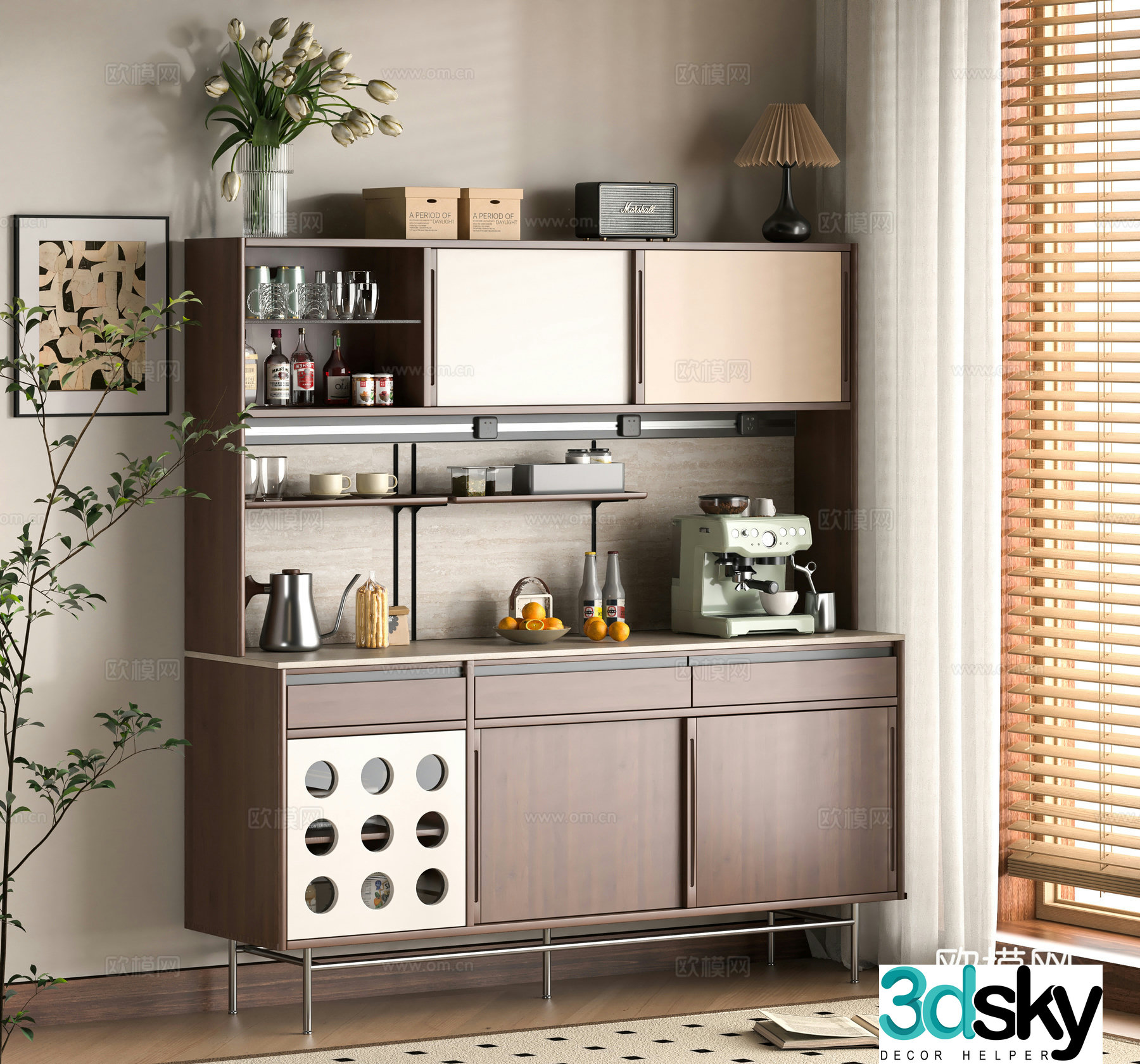 Modern sideboard 3D model