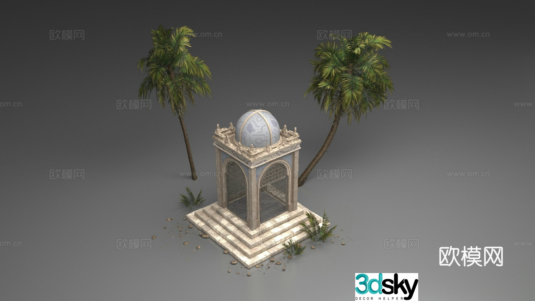 European style sacrificial pavilion 3D model