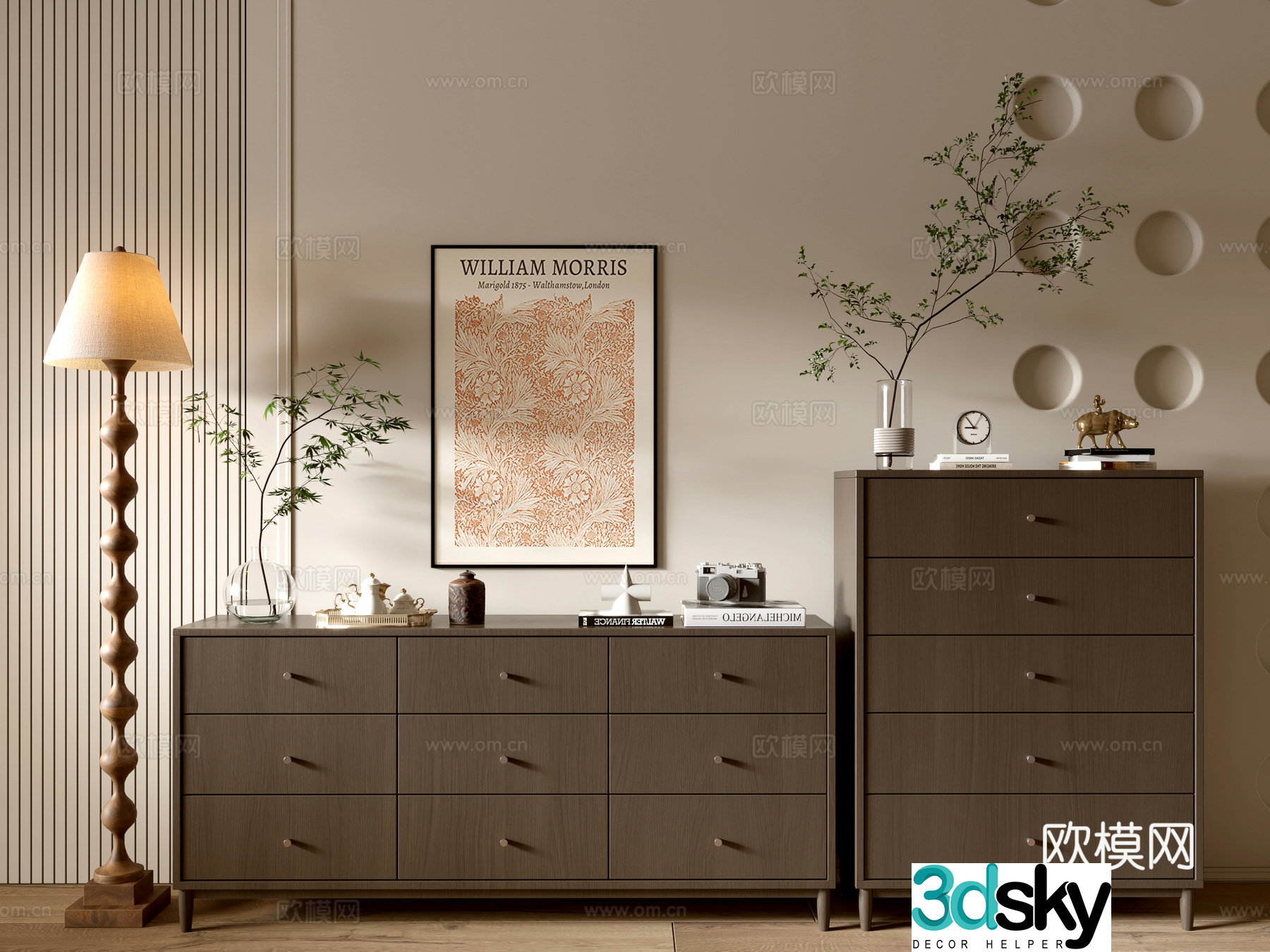 Modern wood grain cabinet minimalist wind cabinet whole cabinet sideboard cabinet balcony cabinet storage cabinet 3d model