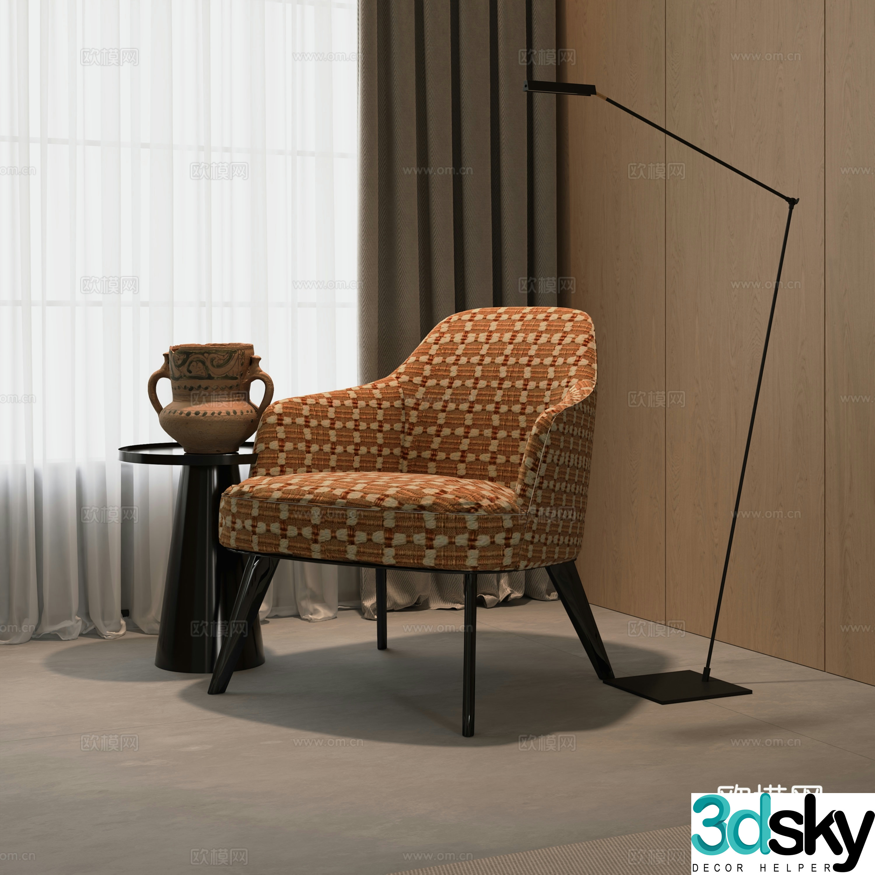 Modern leisure chair 3d model