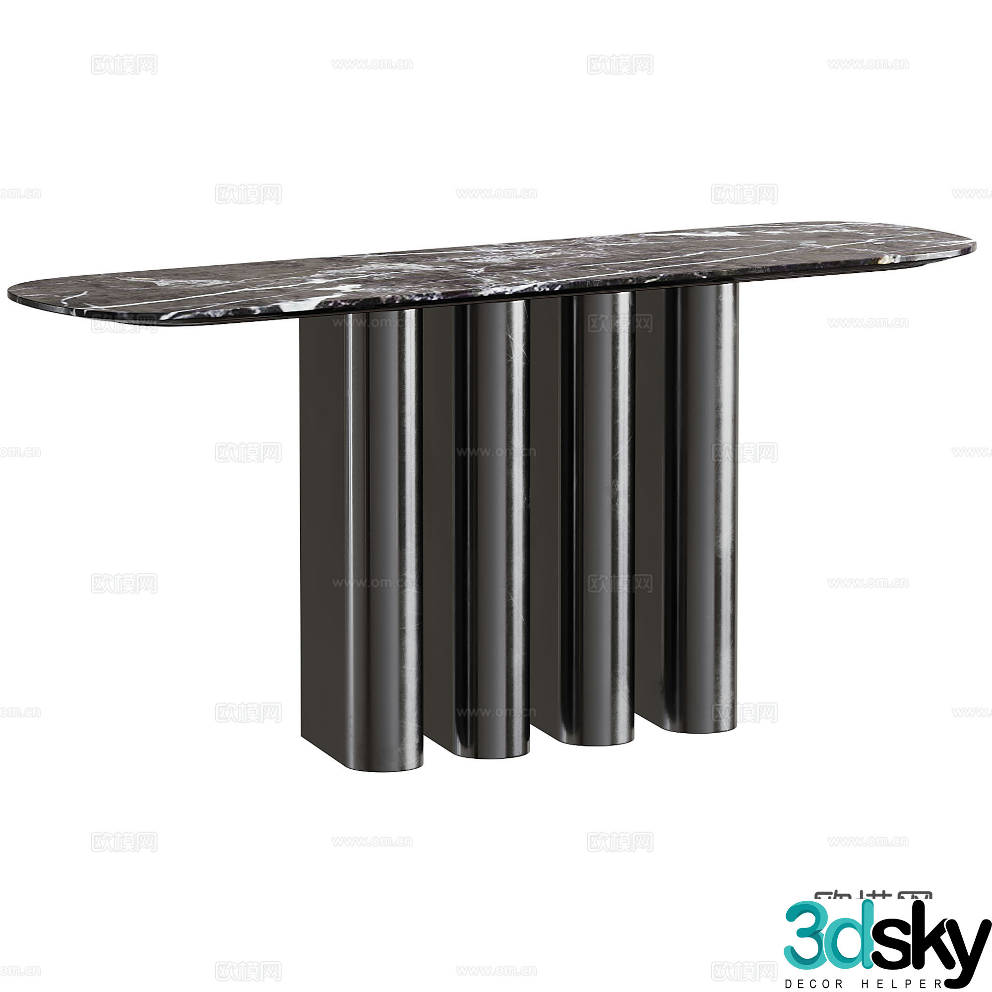 Modern living room entrance table 3d model