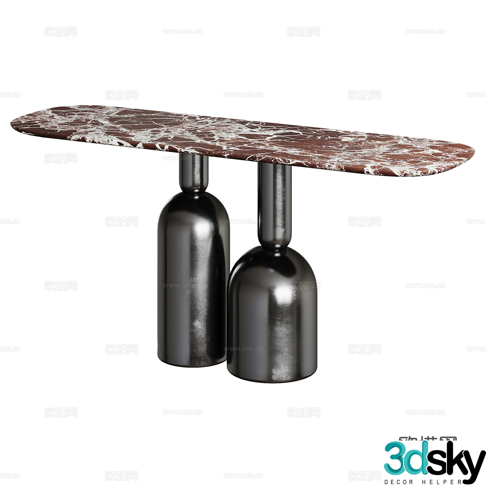 Modern living room entrance table 3d model