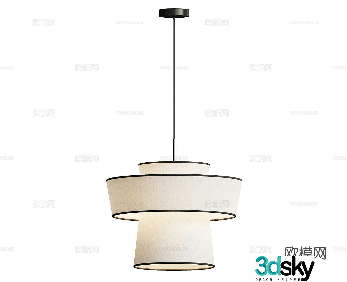 Paper chandelier Restaurant chandelier Bar chandelier Fabric chandelier Wasabi chandelier Bedside chandelier 3D model