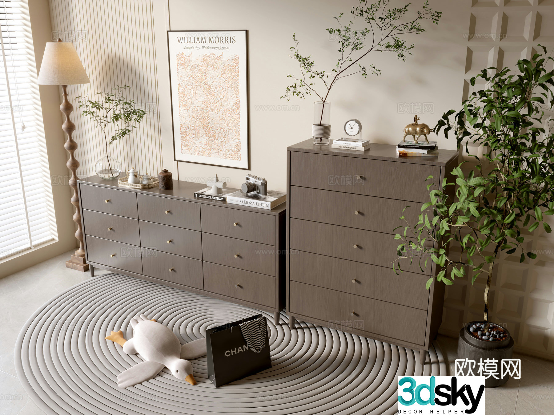 Modern black porch cabinet sideboard cabinet balcony cabinet storage cabinet entrance porch cabinet 3D model