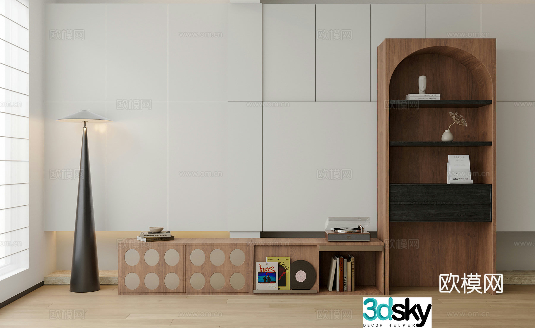 Middle-aged TV cabinet 3D model