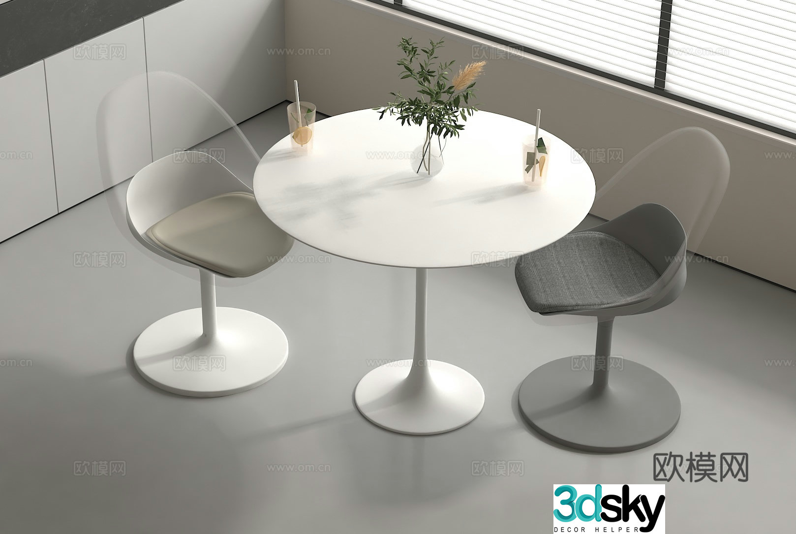 Leisure table and chairs negotiation table and chairs coffee table and chair 3d model
