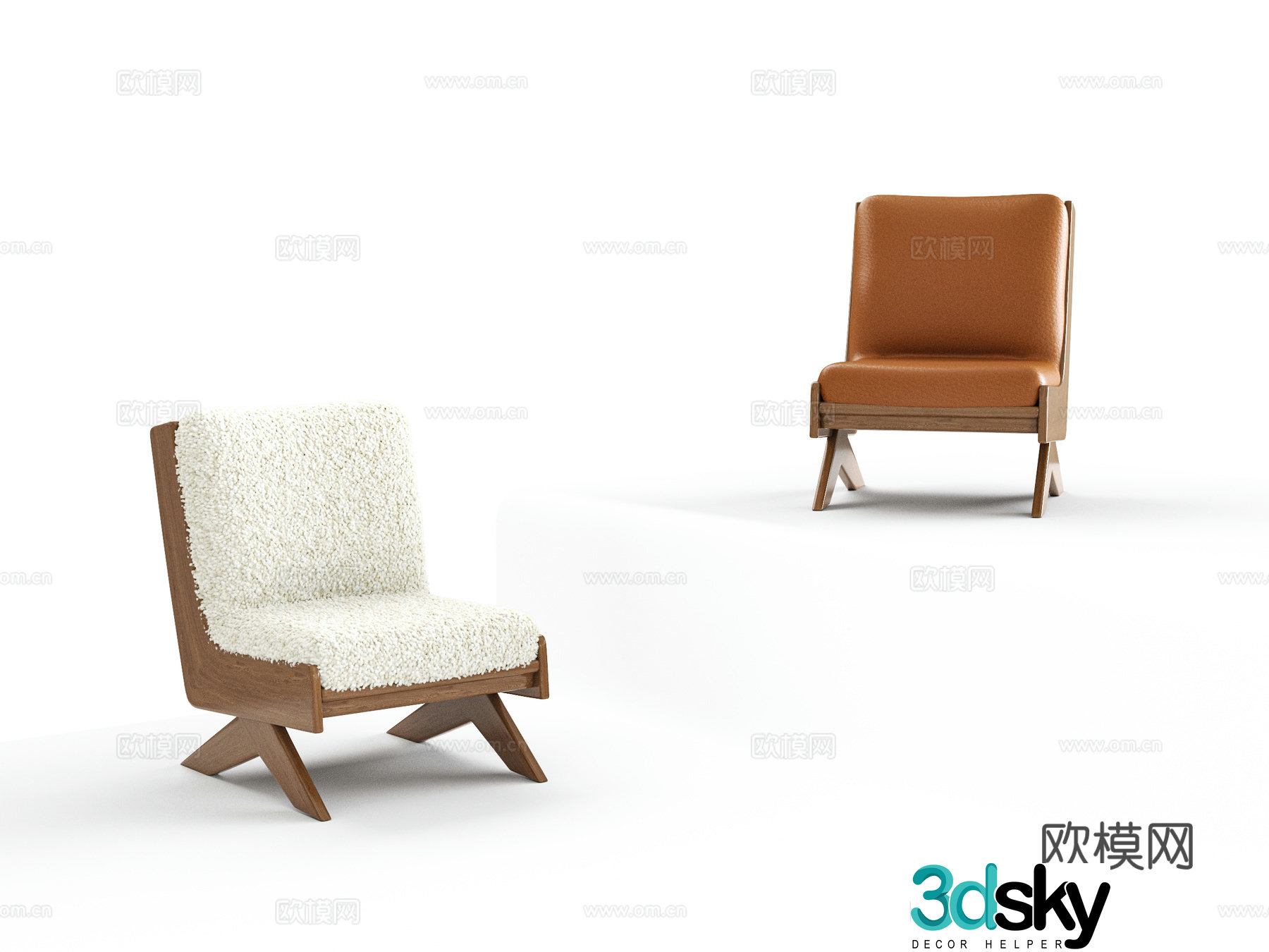 Single chair leisure chair 3d model