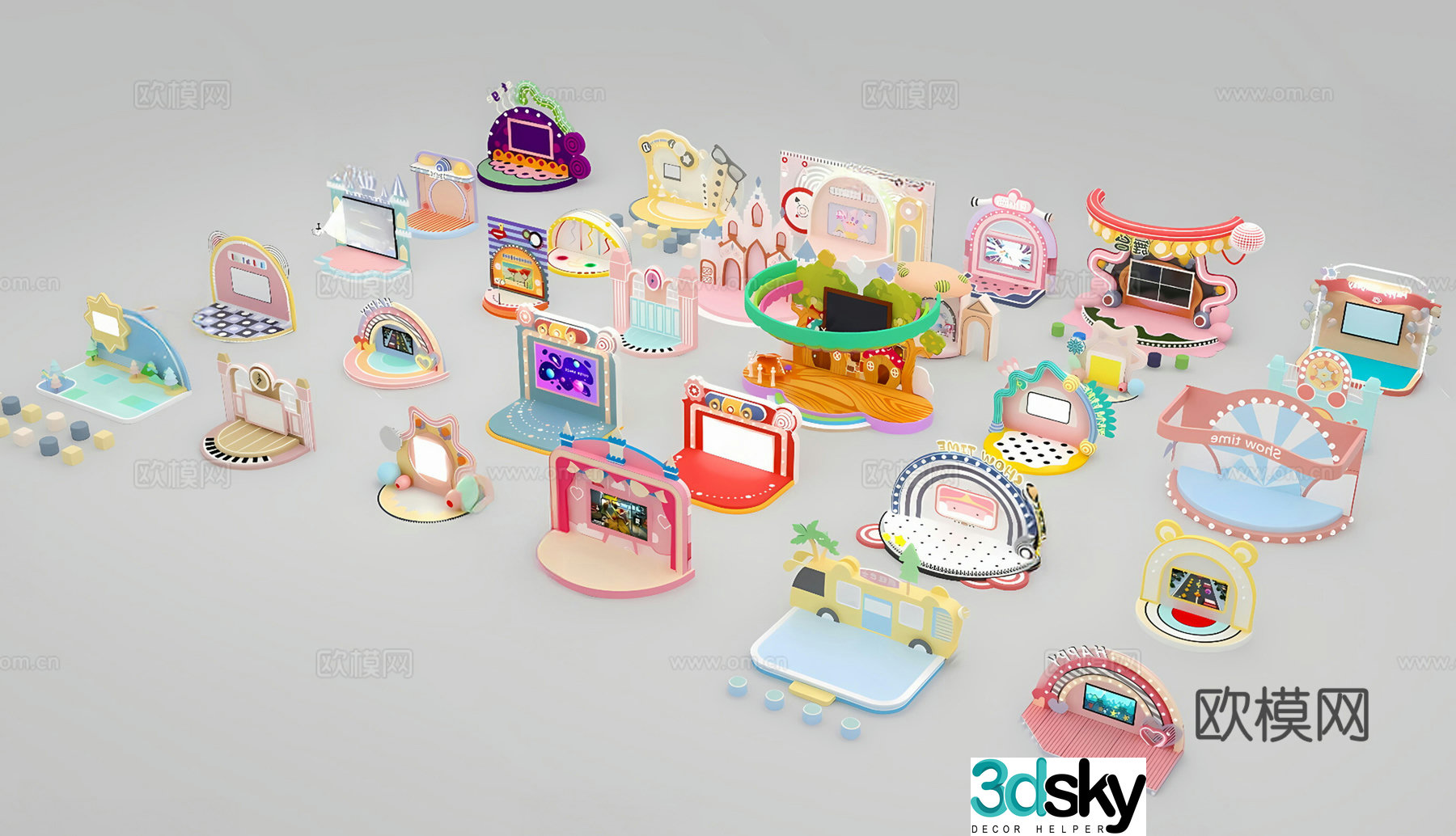 Modern Children’s Paradise Children’s Paradise Naughty Castle 3D Model