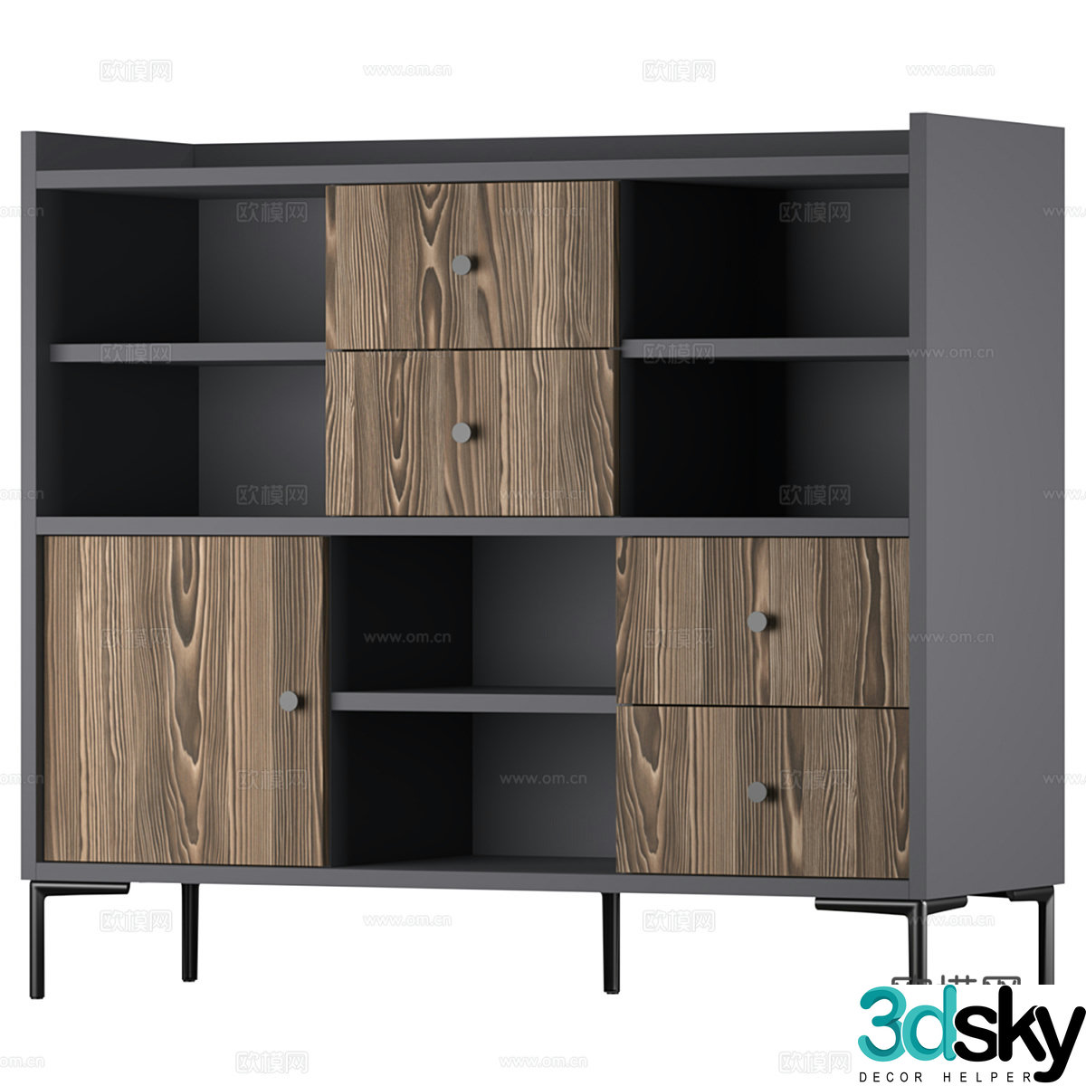 3D model of locker shelf