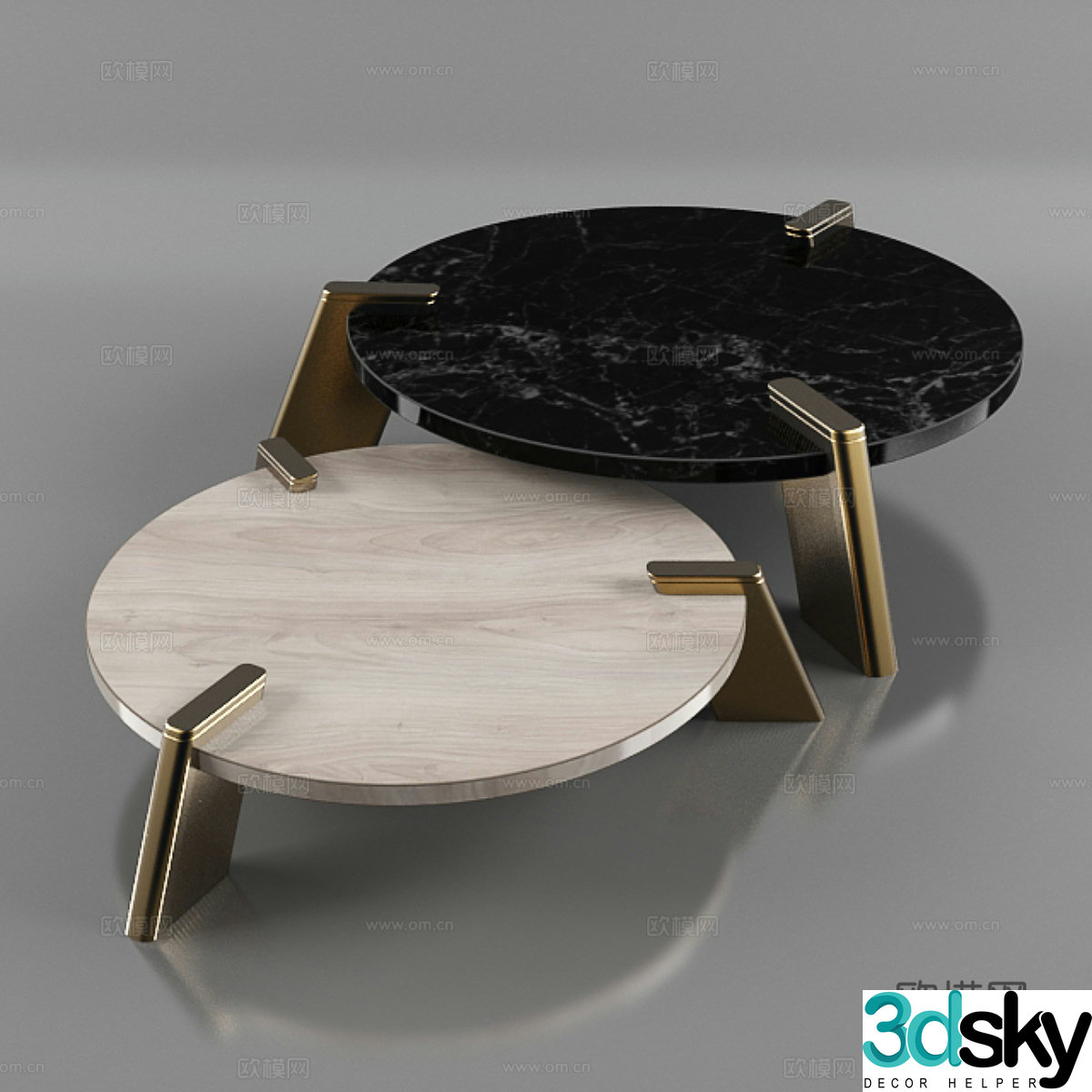 3D model of coffee table combination