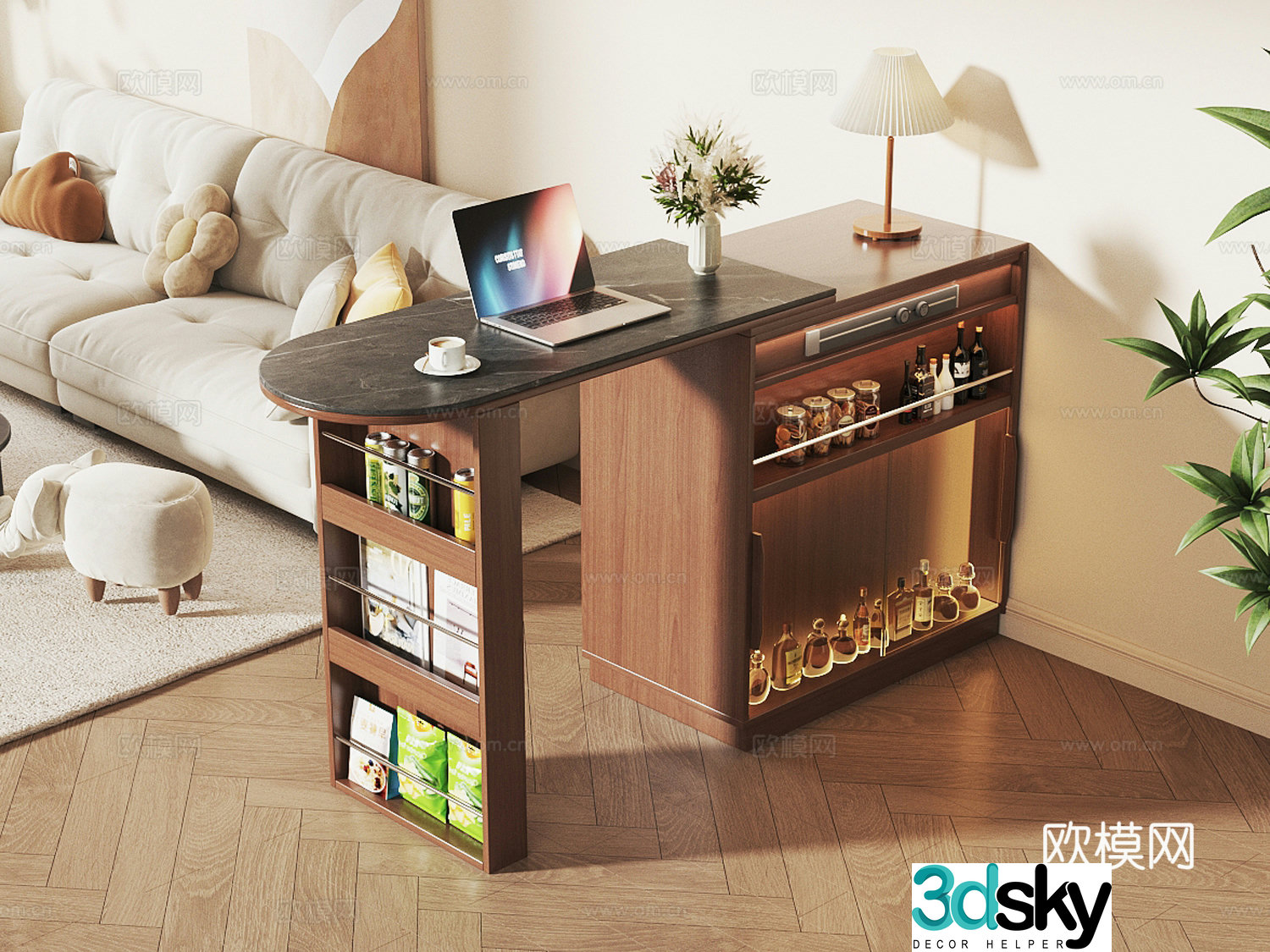 Office bar 3D model