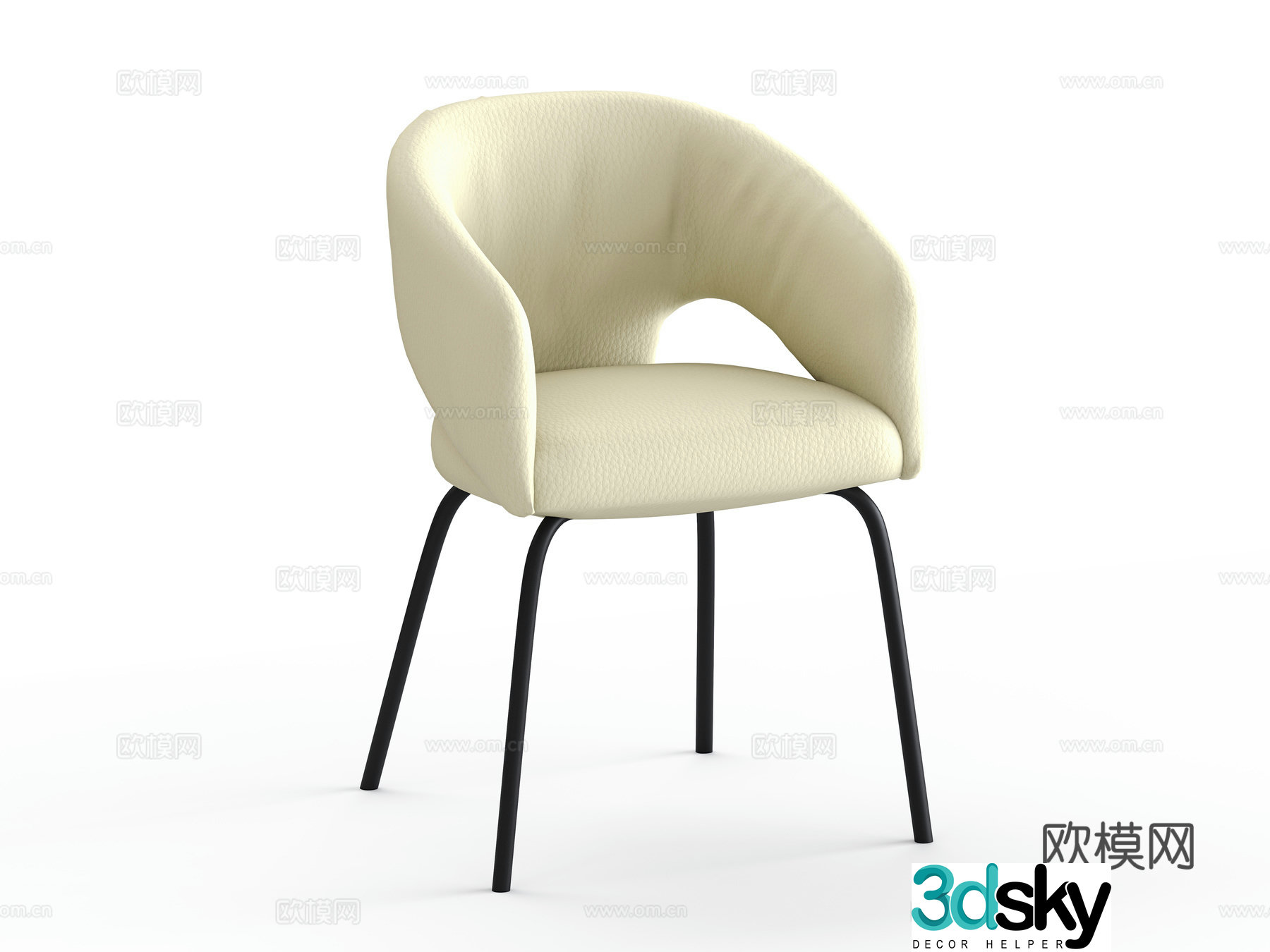 Single chair leisure chair 3d model