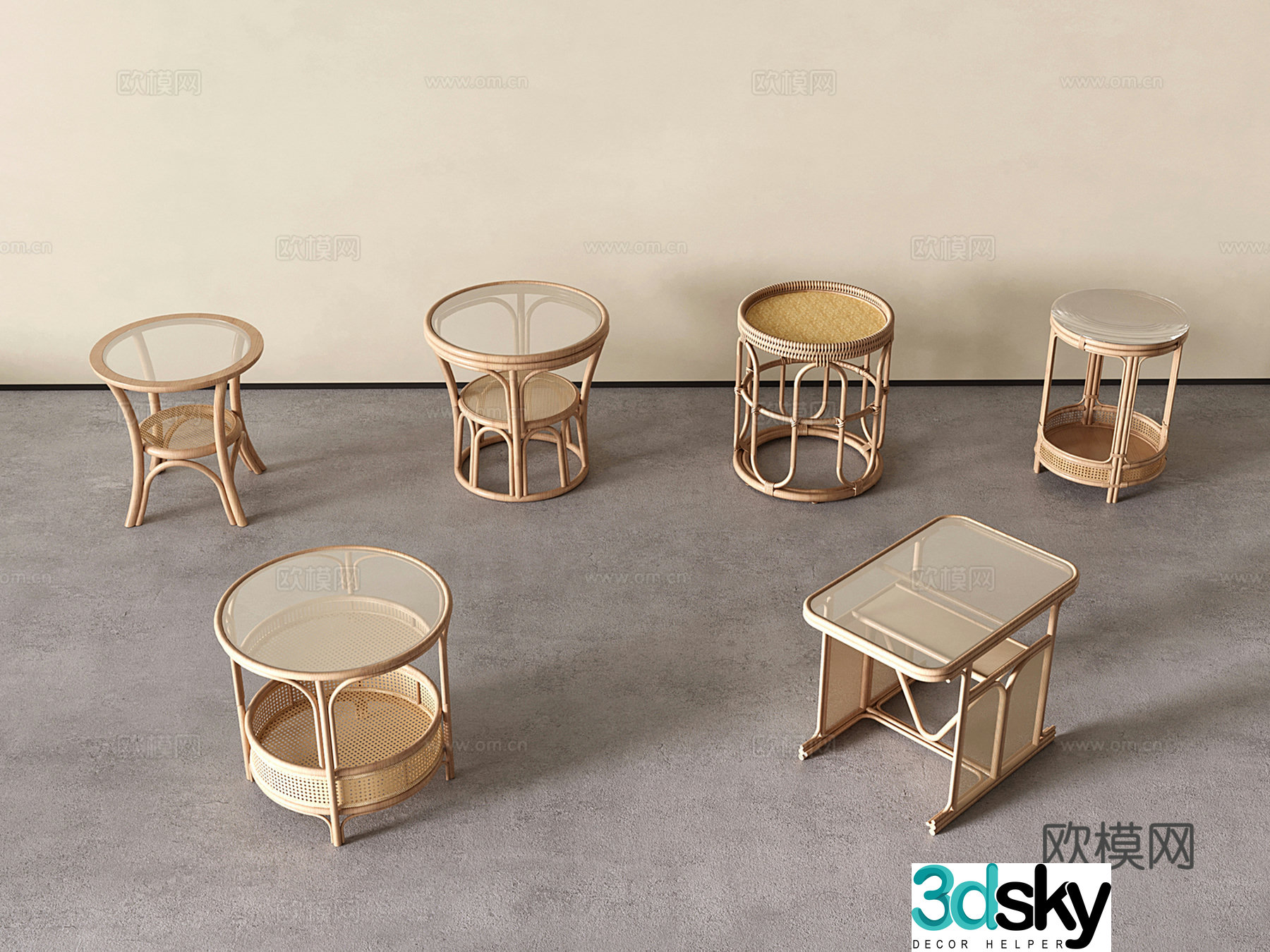Wasabi Middle-aged Border Table Kok Table Coffee Table Vinegar 3D Model