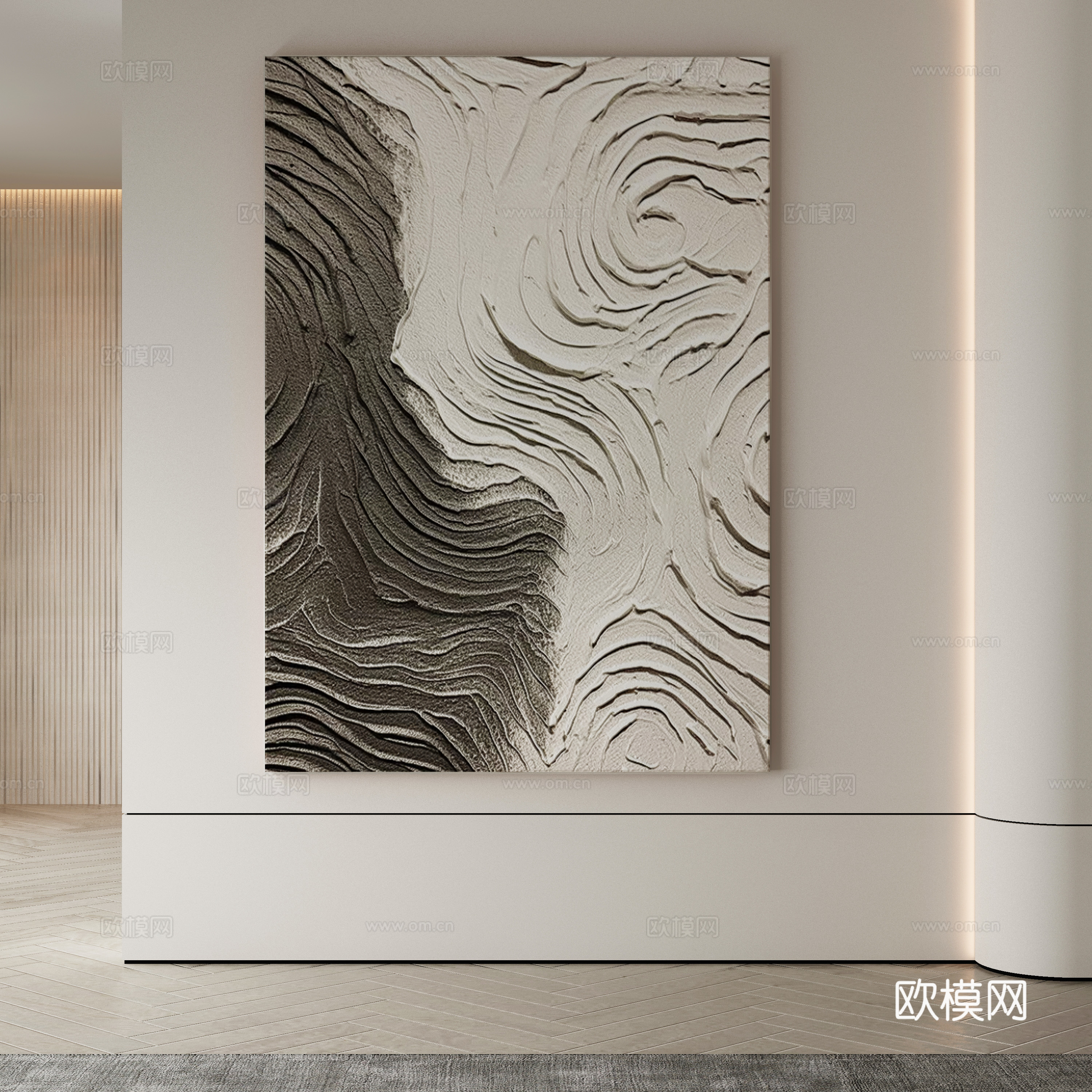 Modern Wasabi Hanging Painting 3D Model