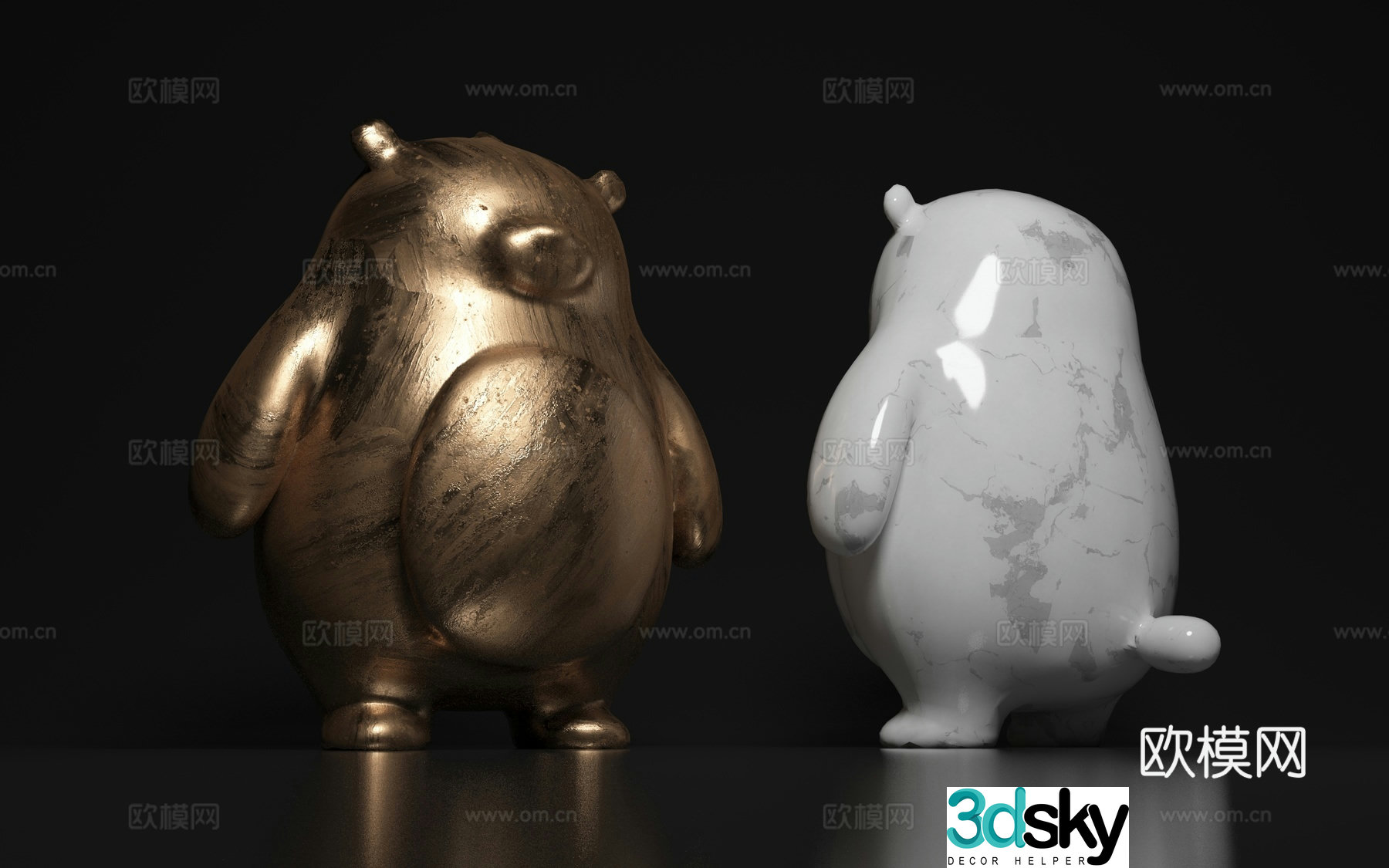 Cartoon image Creative sculpture Art installation Cartoon shape Figure toys Ornament 3D model