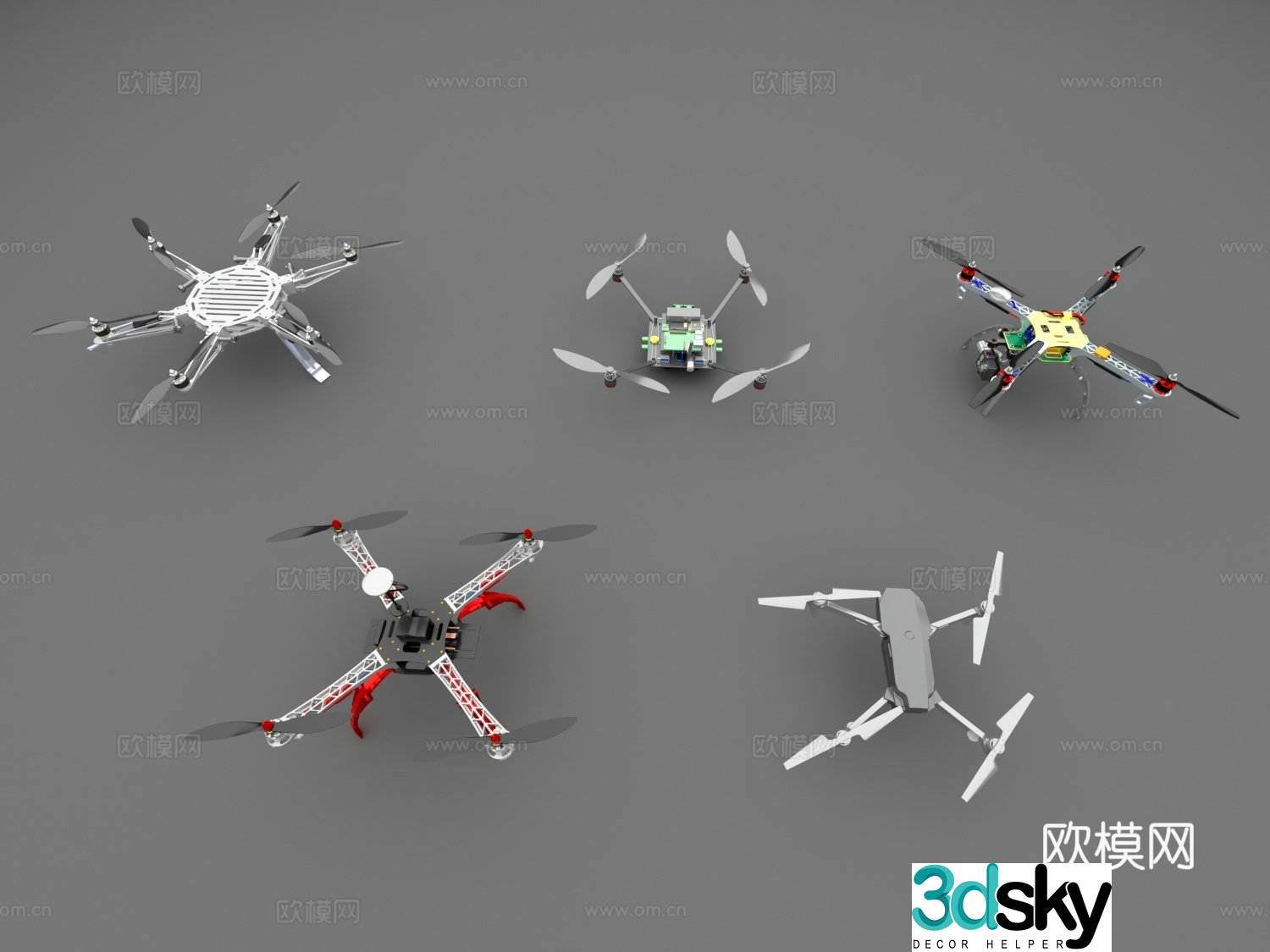 Drone DJI Drone Mini Drone Military Drone Transport Drone 3d model