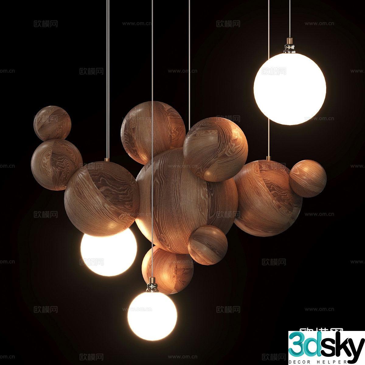 Modern Italian decorative chandelier 3d model