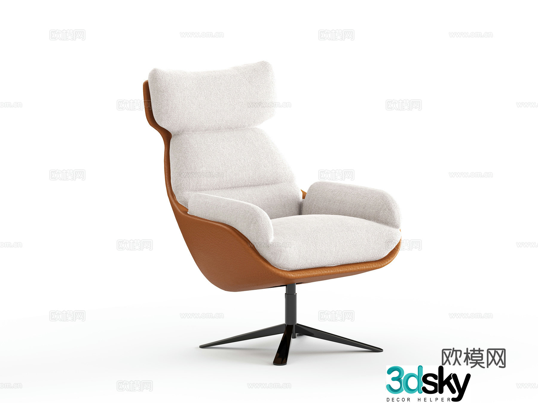 Single chair leisure chair 3d model