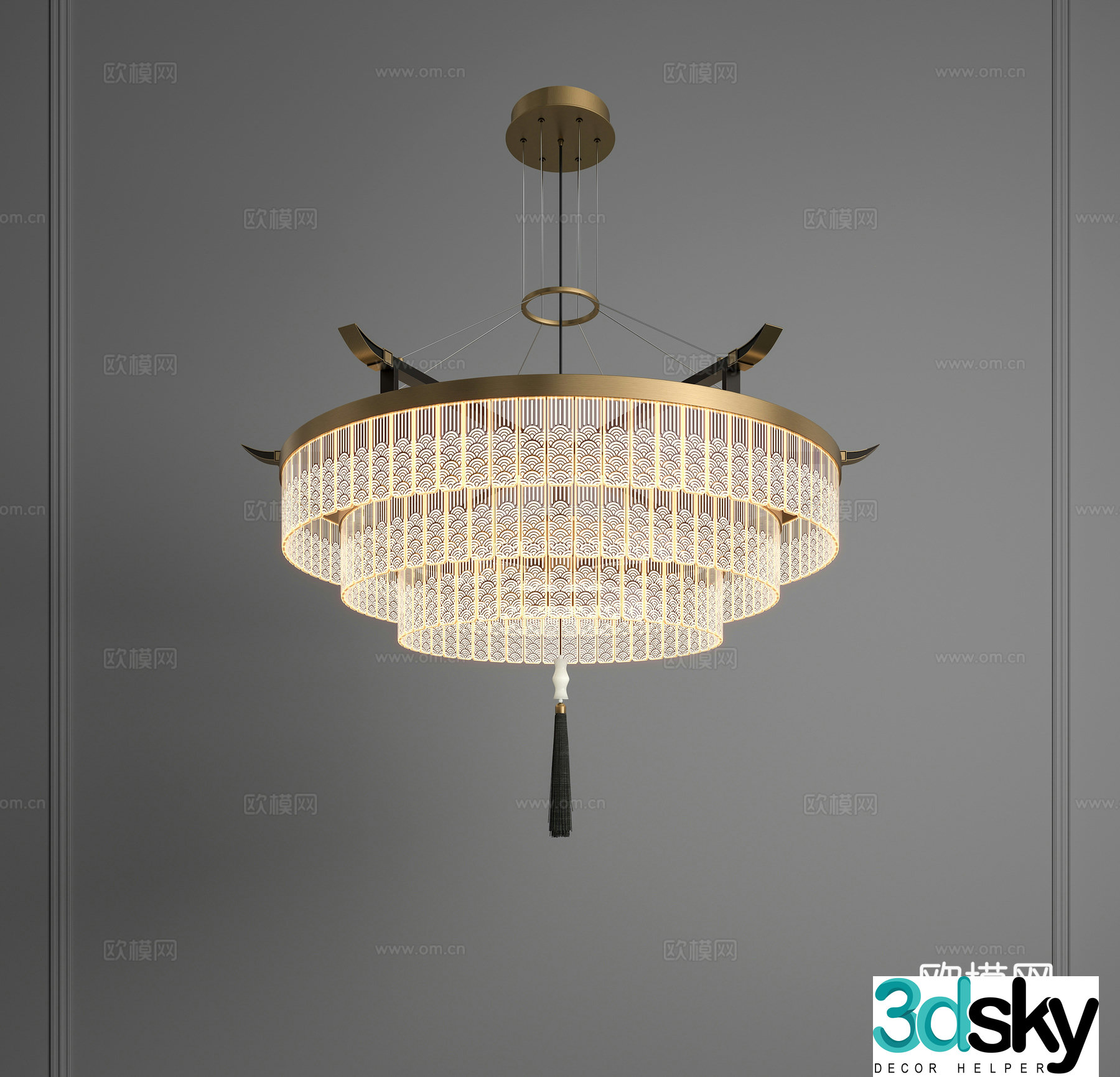 New Chinese chandeliers private room chandeliers catering chandeliers restaurant chandeliers hotel chandeliers 3D model