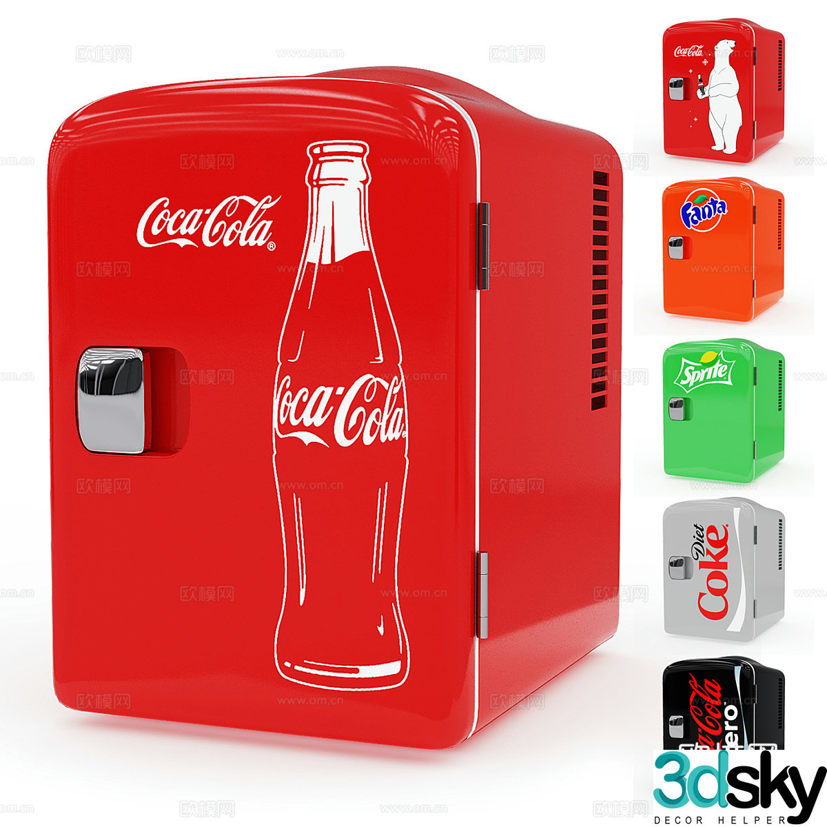 Coca-Cola Mini Refrigerator 3D Model