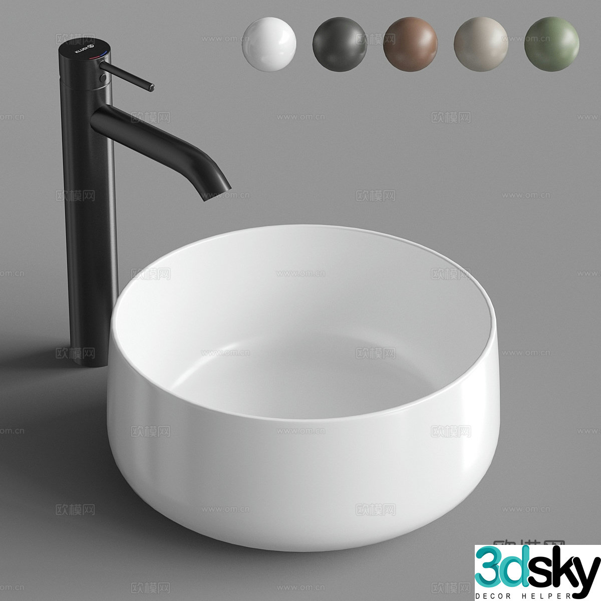 Washing table basin countertop basin faucet public toilet bathroom toilet outdoor 3D model