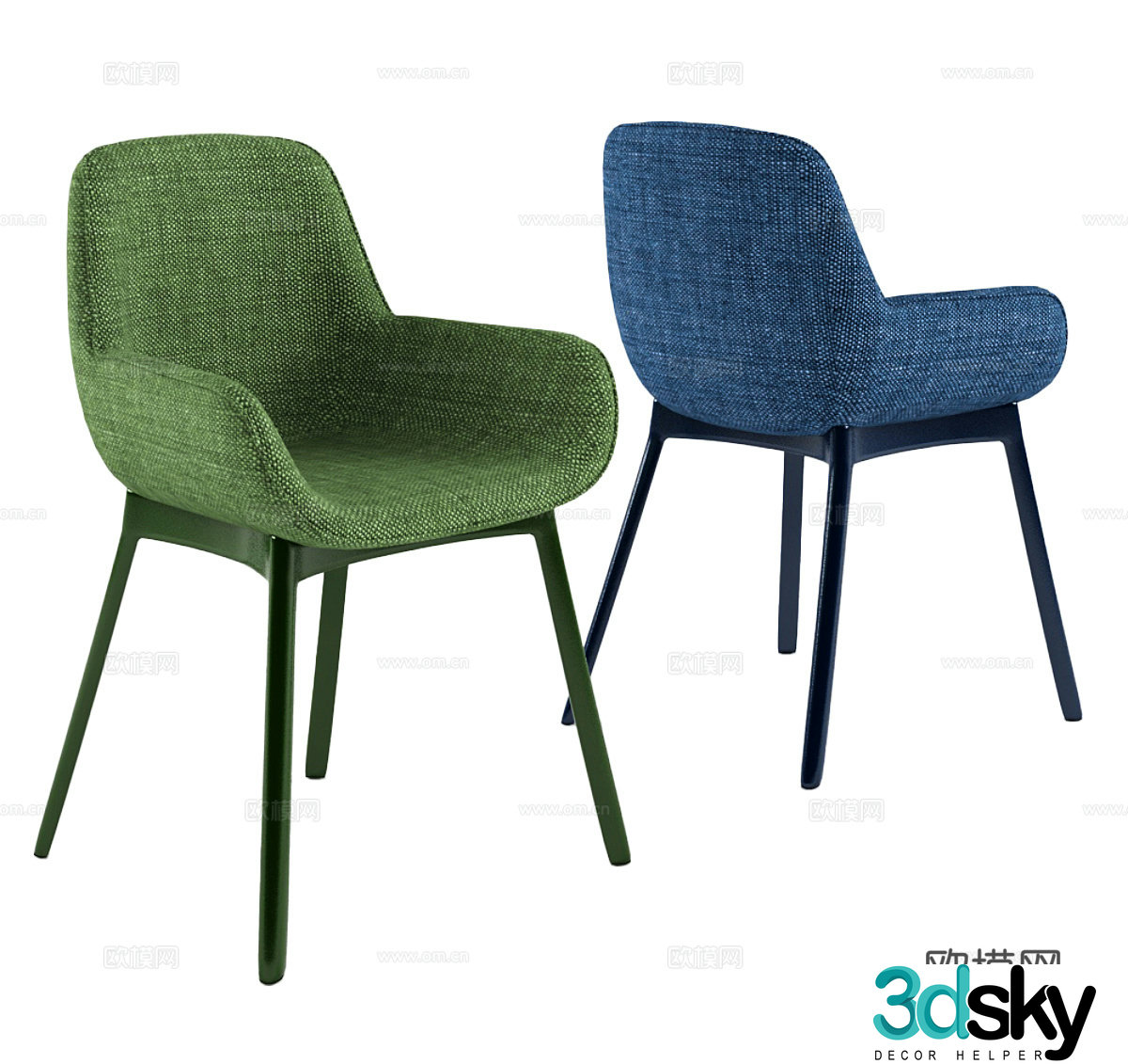 Fabric dining chair Fabric single chair Fabric leisure chair Fabric backrest chair Book chair Armchair 3d model