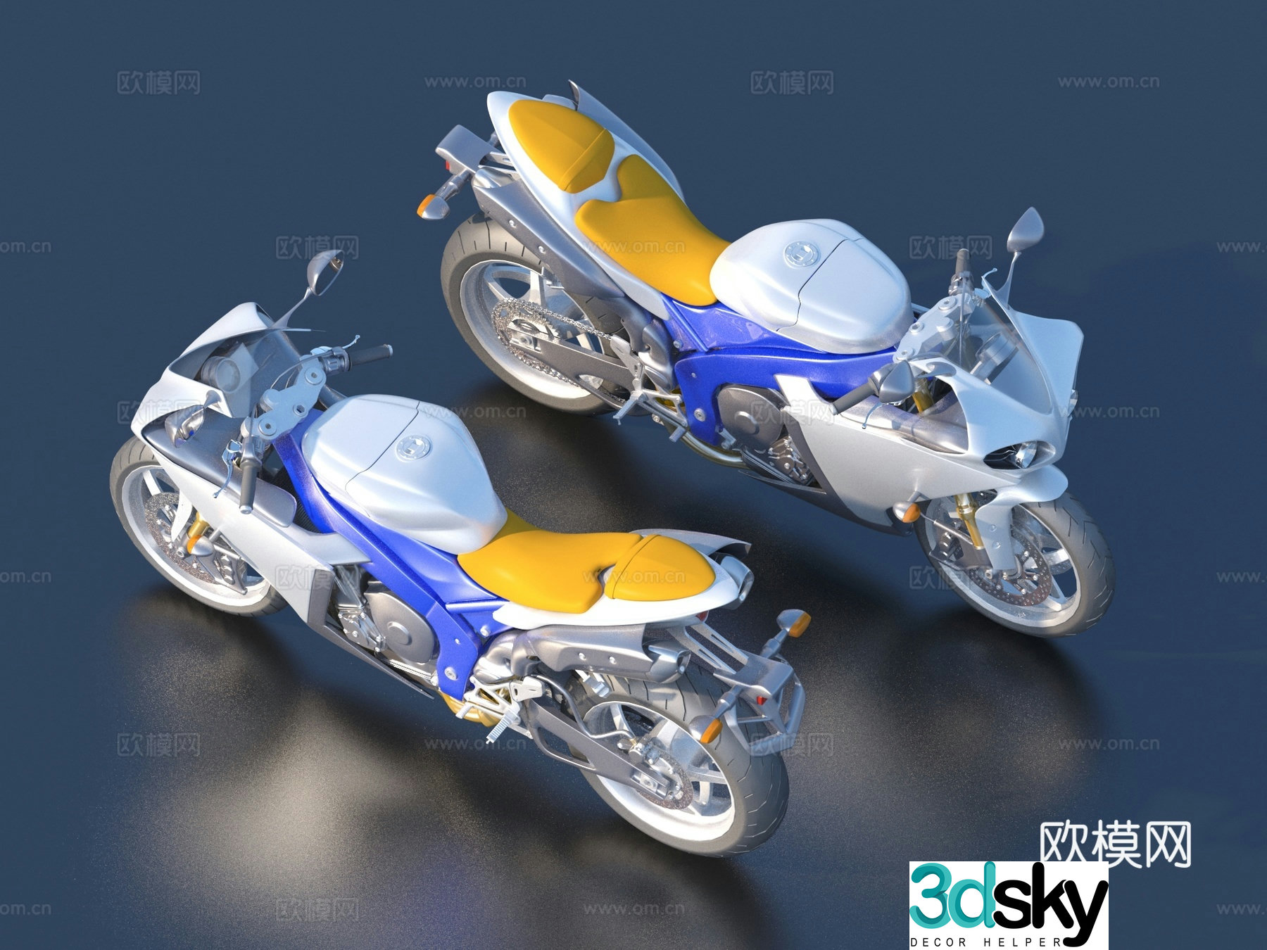 motorcycle electric motorcycle two wheel motorcycle 3d model