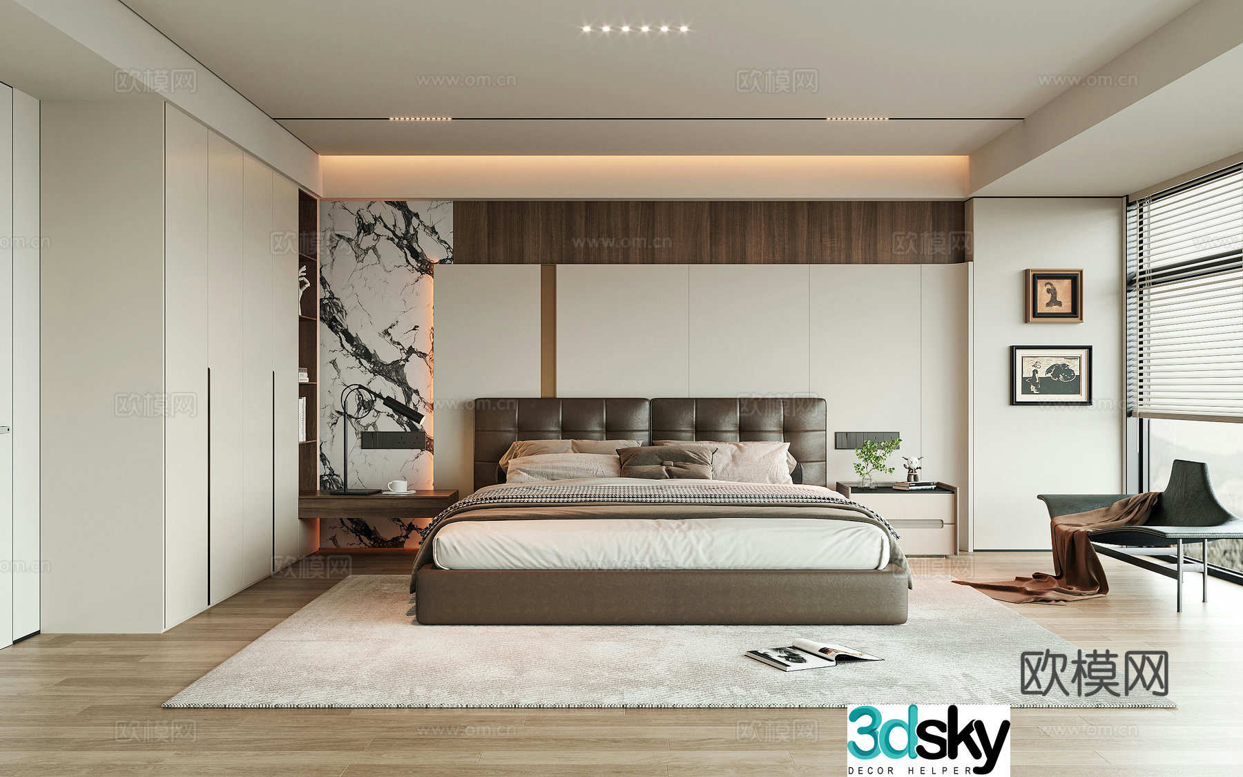 Modern bedroom 3d model