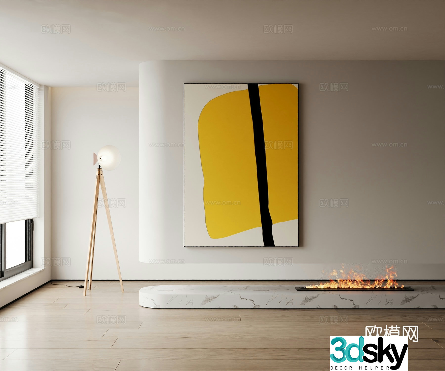Modern decorative painting 3d model
