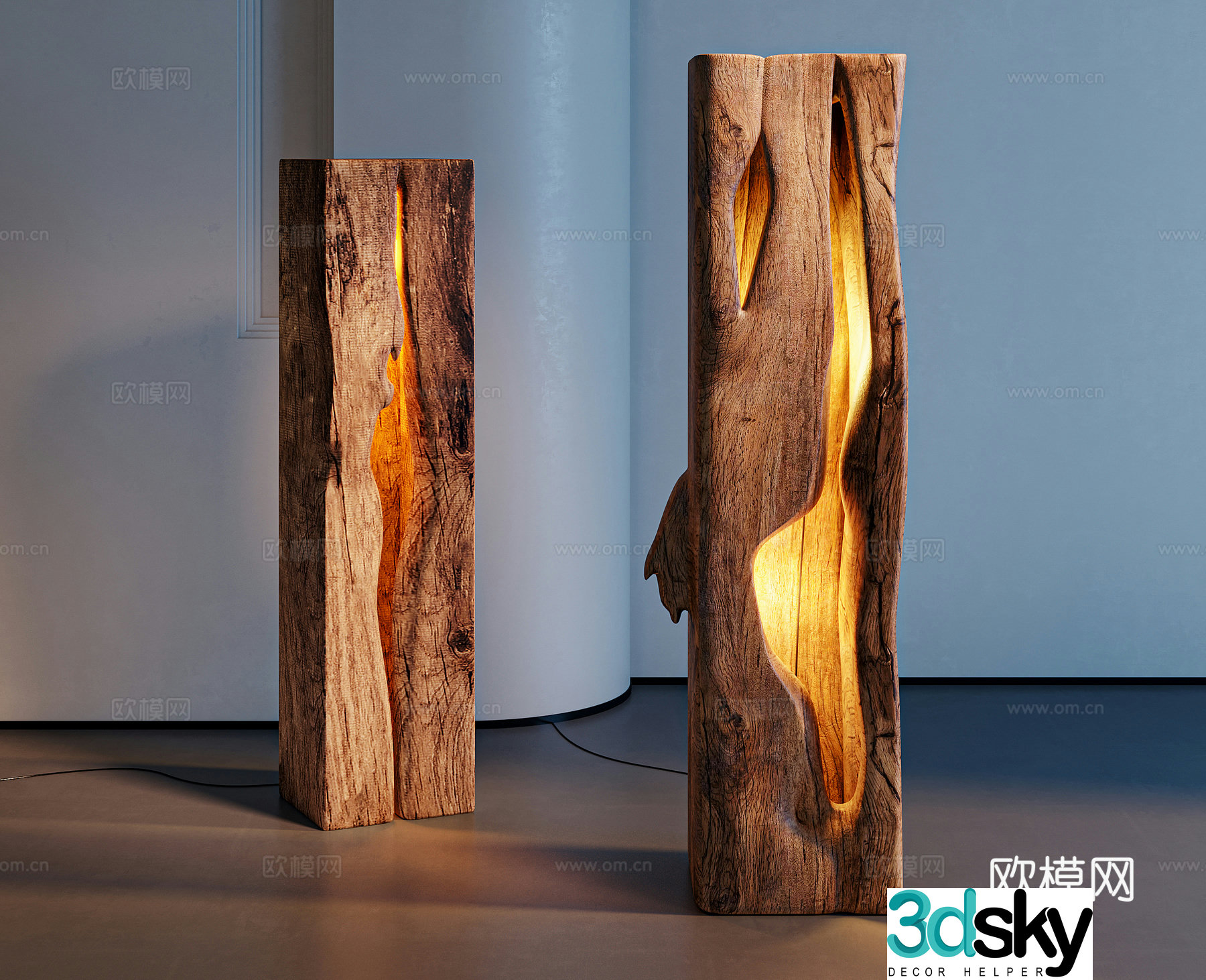 Wasabi wind floor lamp 3d model