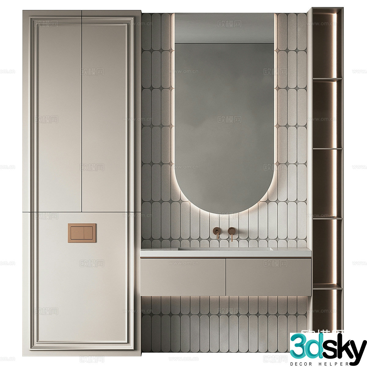 3D model of bathroom