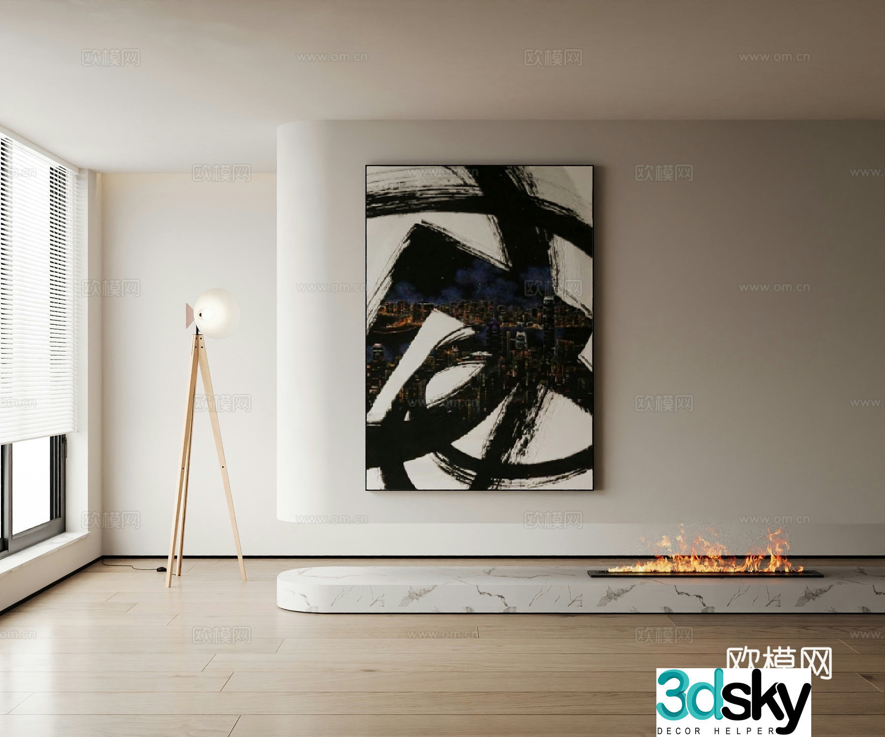 Modern decorative painting 3d model