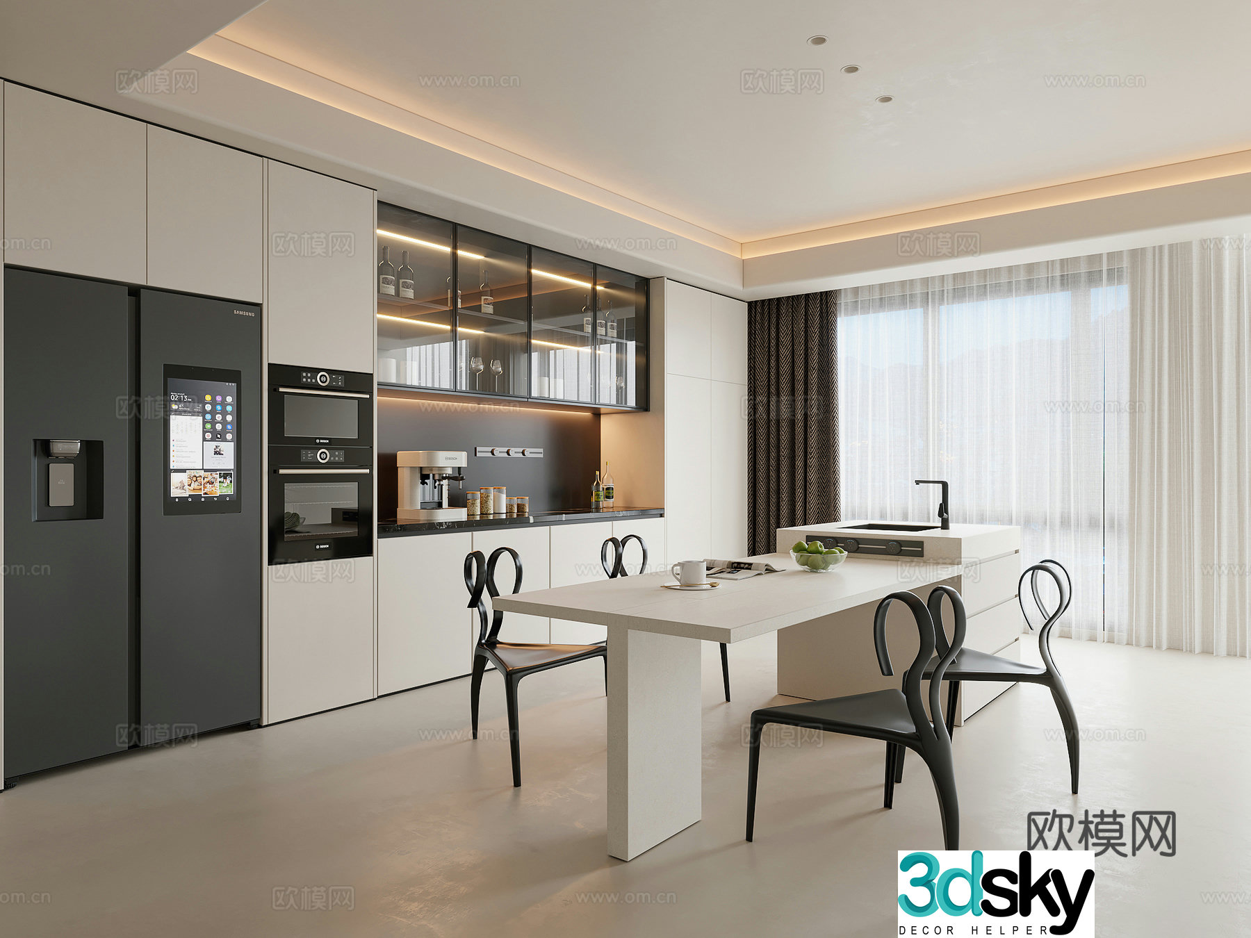 Modern restaurant 3d model