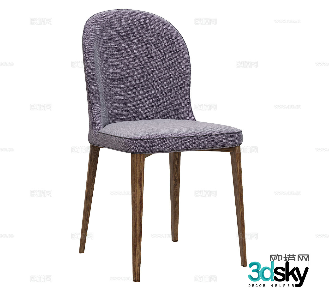 Fabric dining chair Fabric single chair Fabric leisure chair Fabric backrest chair Courtyard leisure chair House 3D model