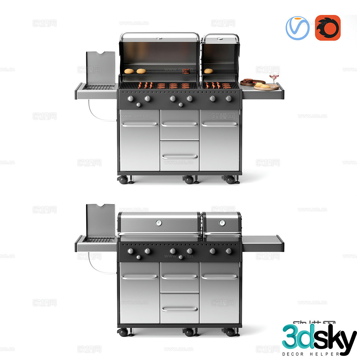 BBQ Grill Grill Oven Kitchen Oven Outdoor Oven Outdoor Grill Grill Garden 3D Model