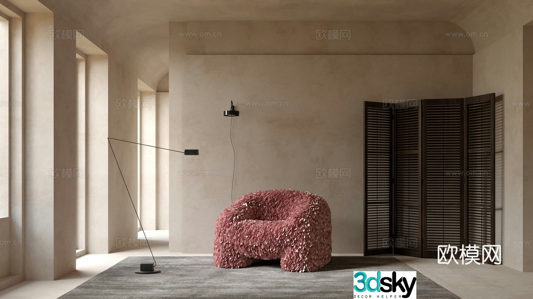 Moooi modern lounge chair 3d model