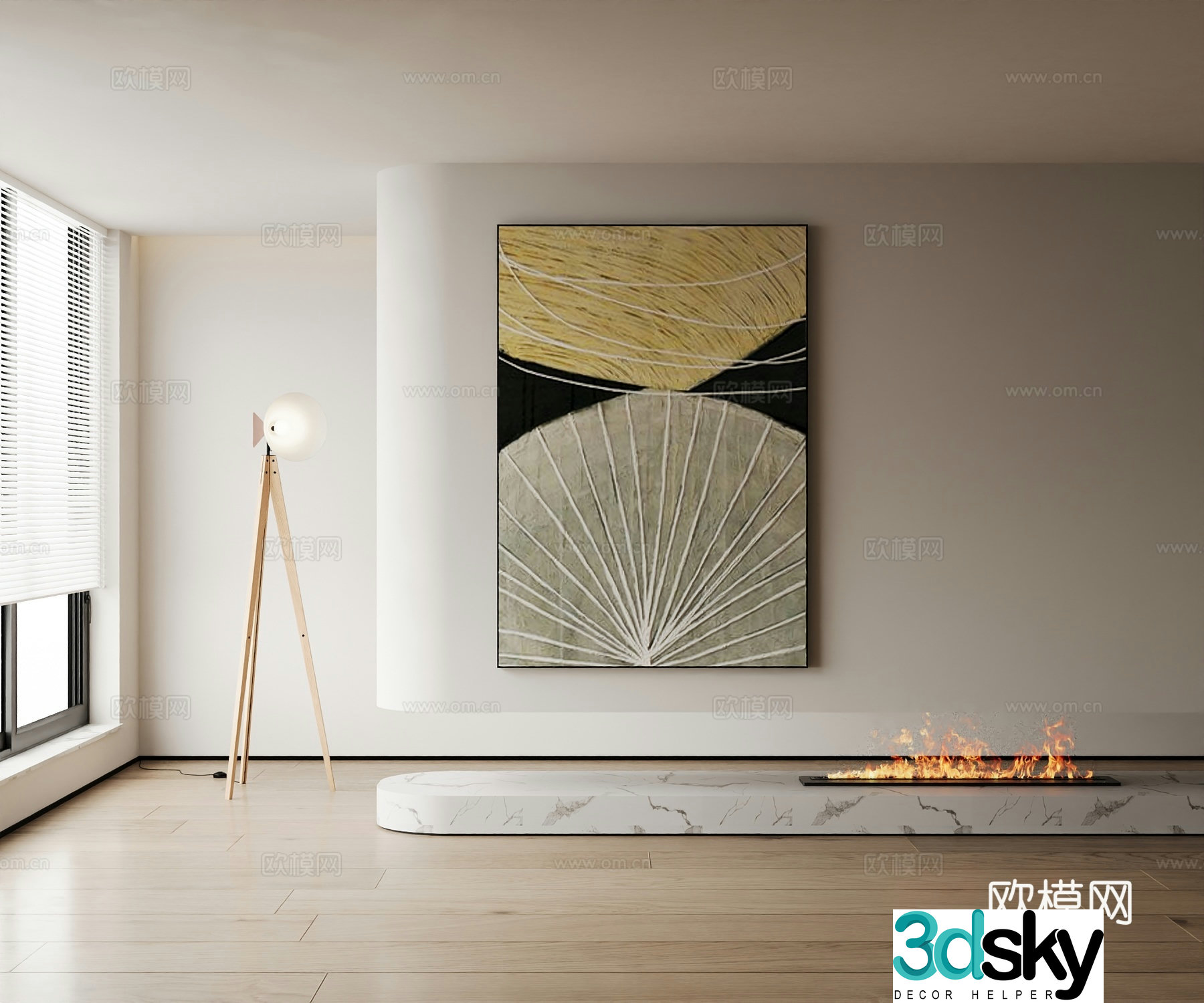 Modern decorative painting 3d model