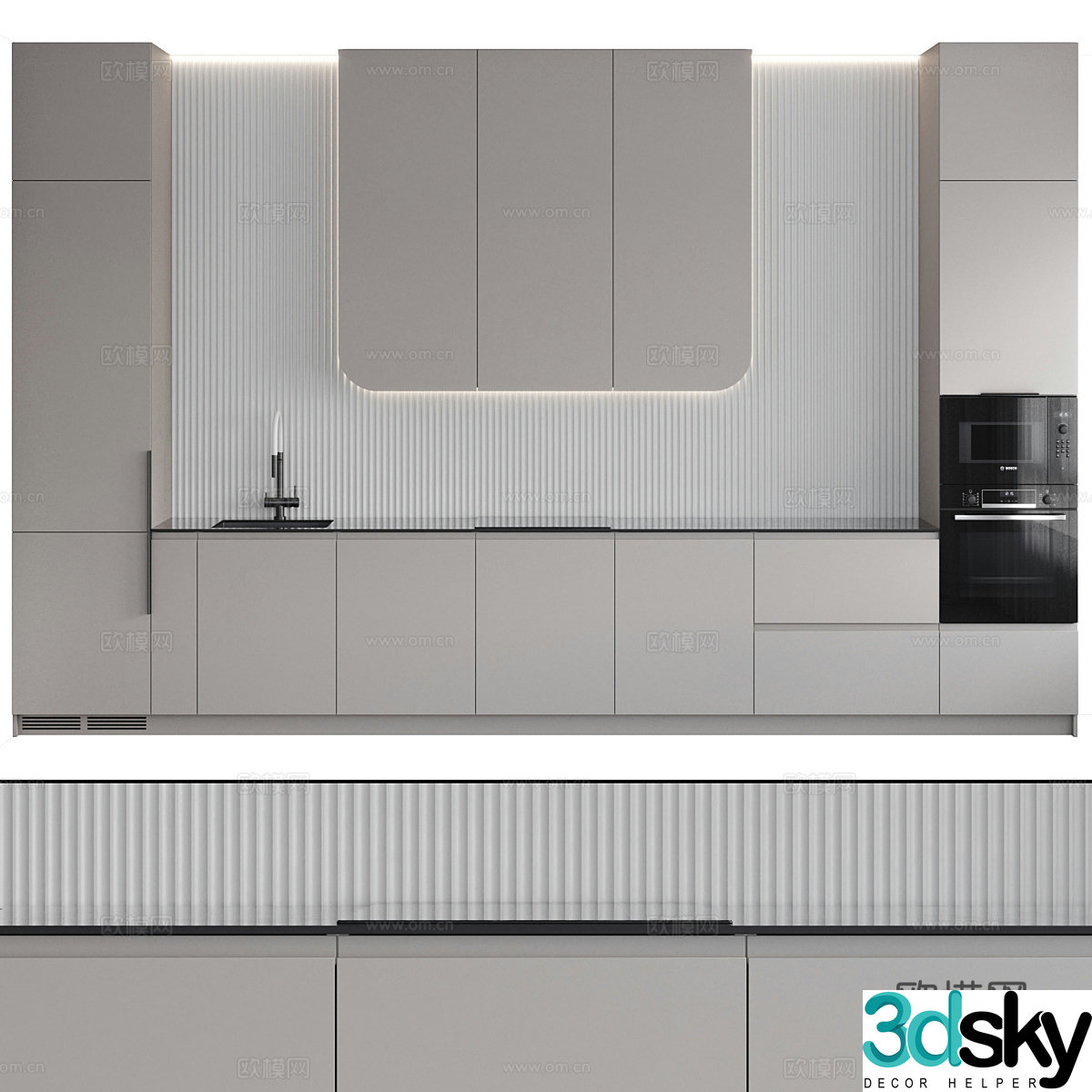 Modern minimalist cabinet 3d model