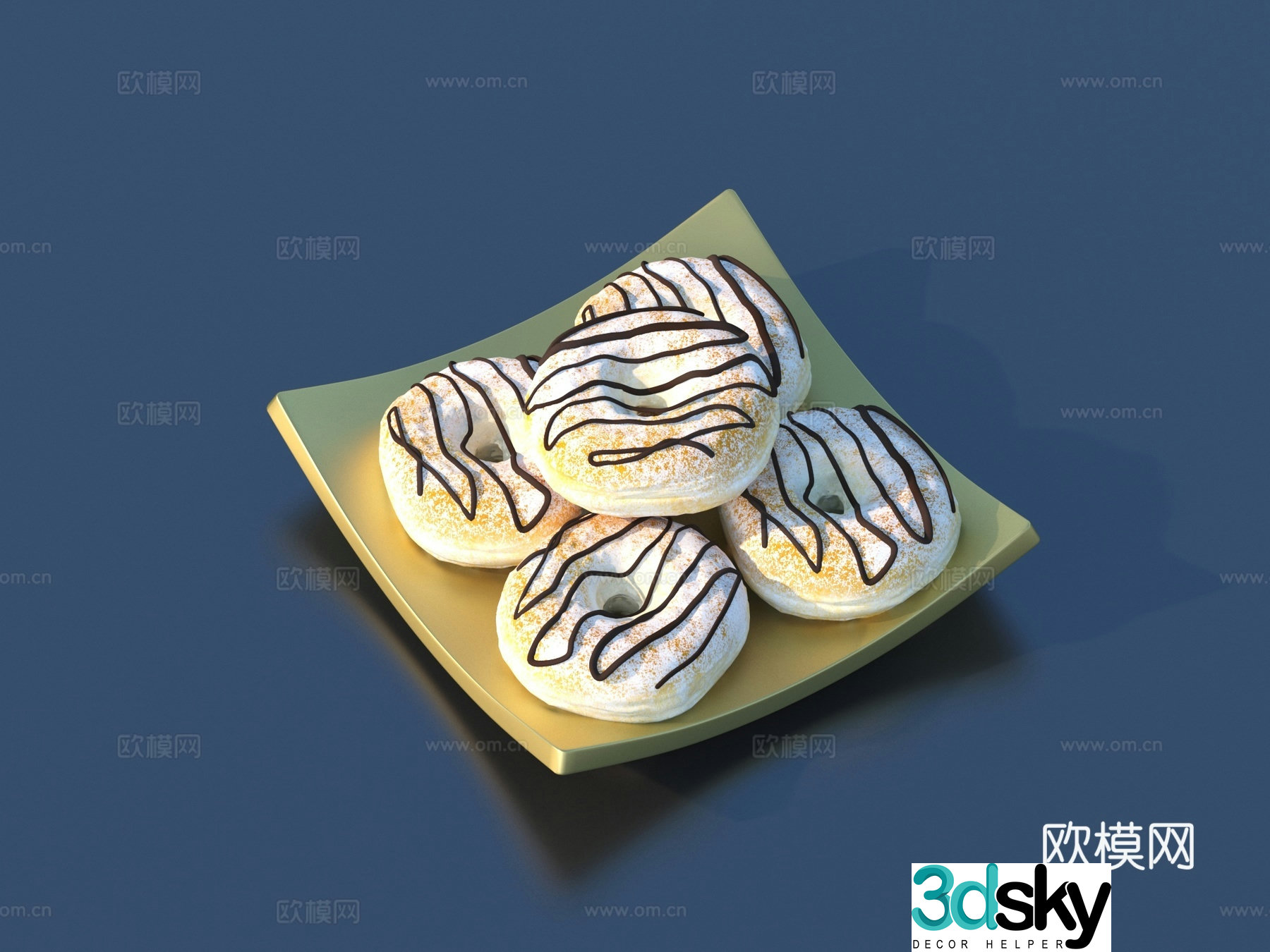 Dessert Cake Bread Food Food Chinese Food Western Food 3D Model