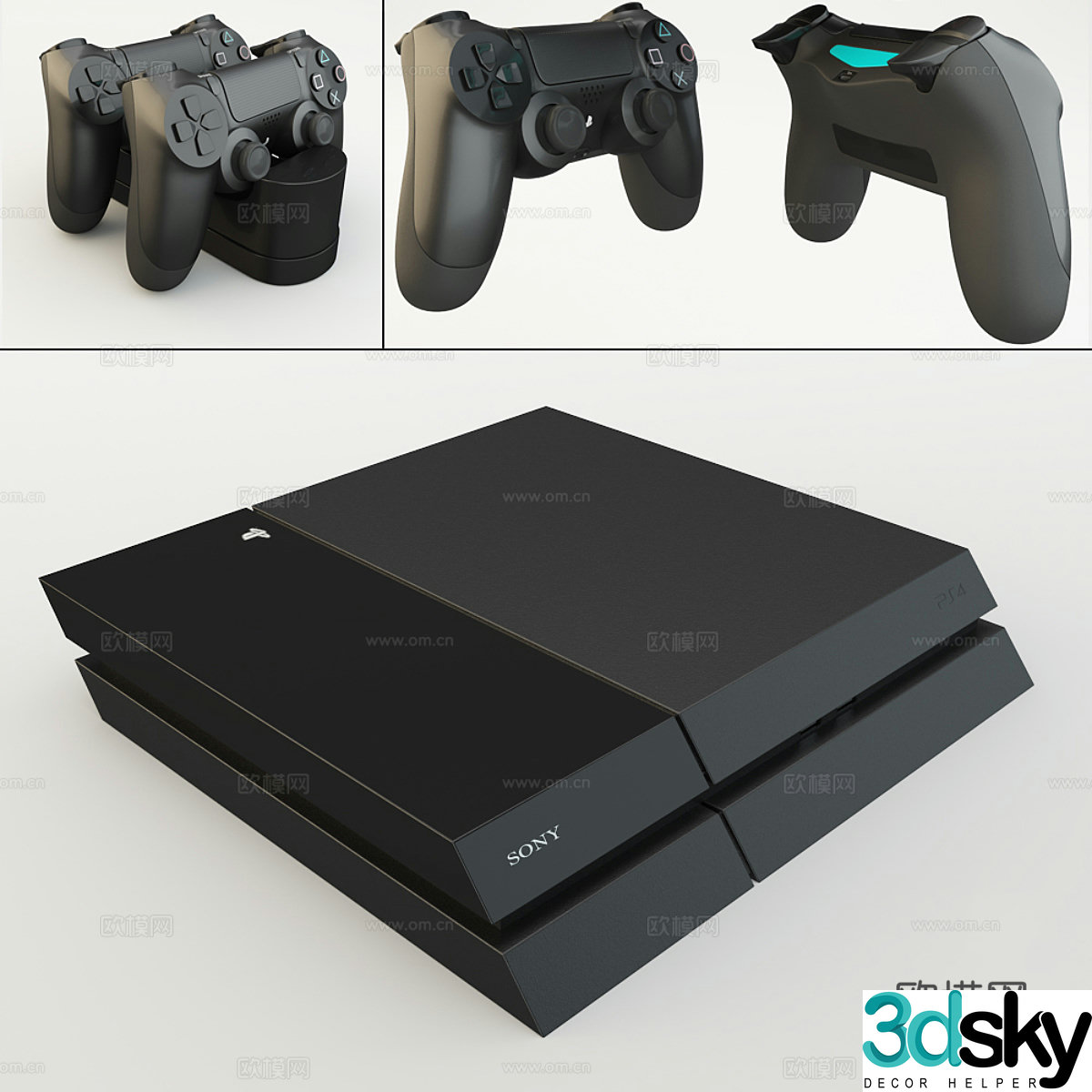 PS4 game console 3d model