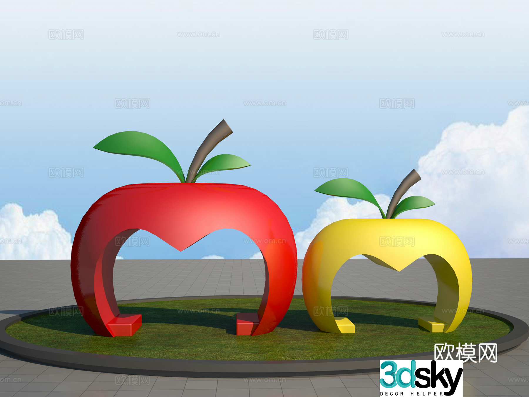 Apple Love Gallery 3D Model