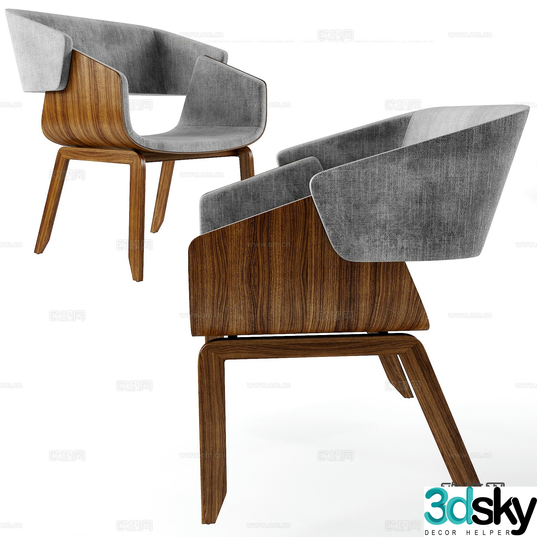 Dining chair Book chair Wooden chair Cloth chair Armchair 3d model