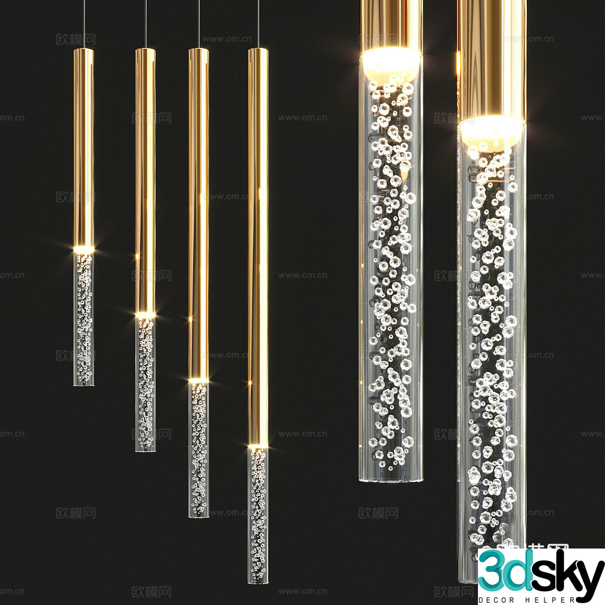 Glass Chandelier Crystal Chandelier Modeling Chandelier Bedside Chandelier Bar Chandelier Restaurant Chandelier 3D Model
