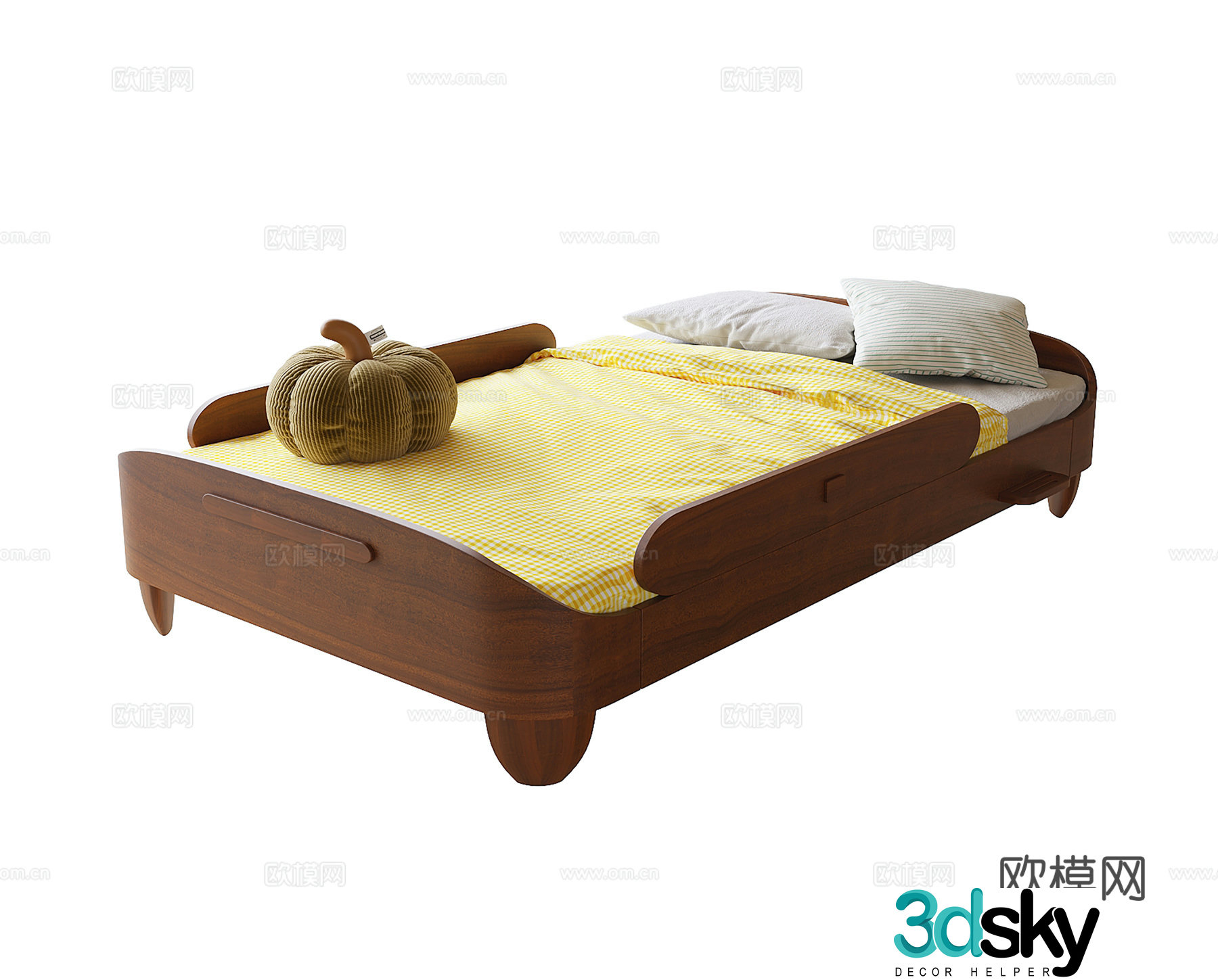 Modern children’s bed 3d model