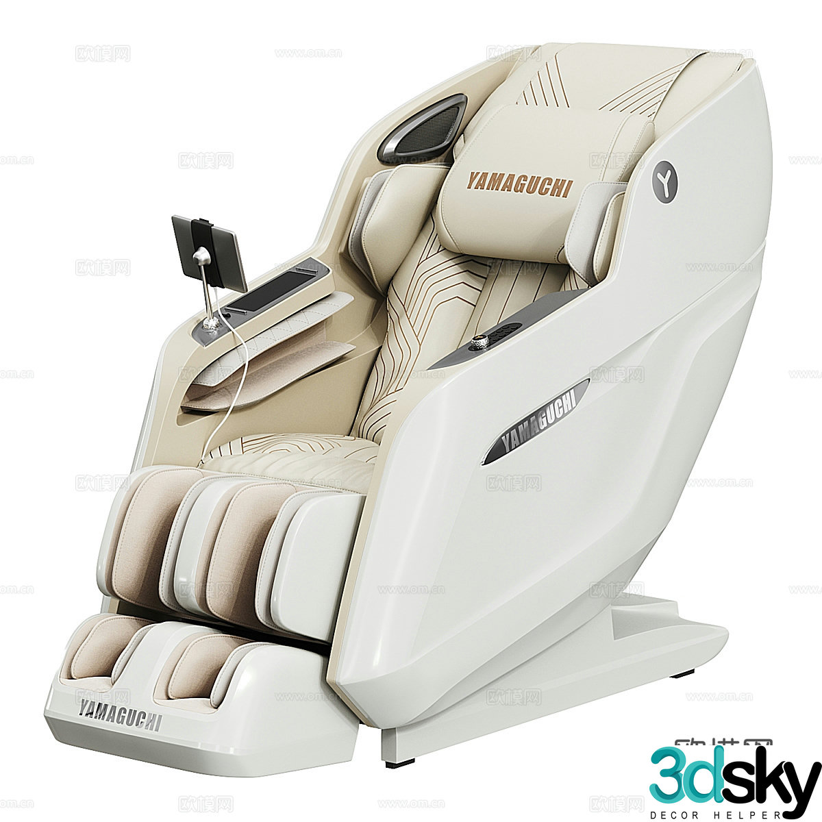 Modern light luxury space capsule massage chair 3d model